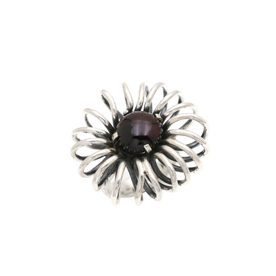 Sunflower Garnet Ring