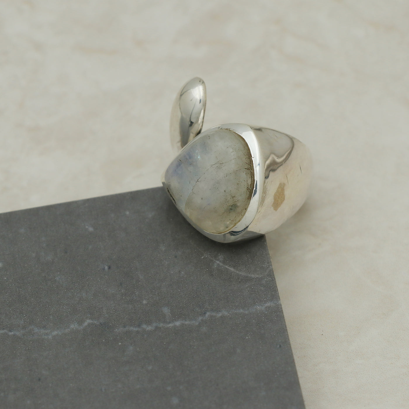 Classic Twisted Love Moonstone Ring