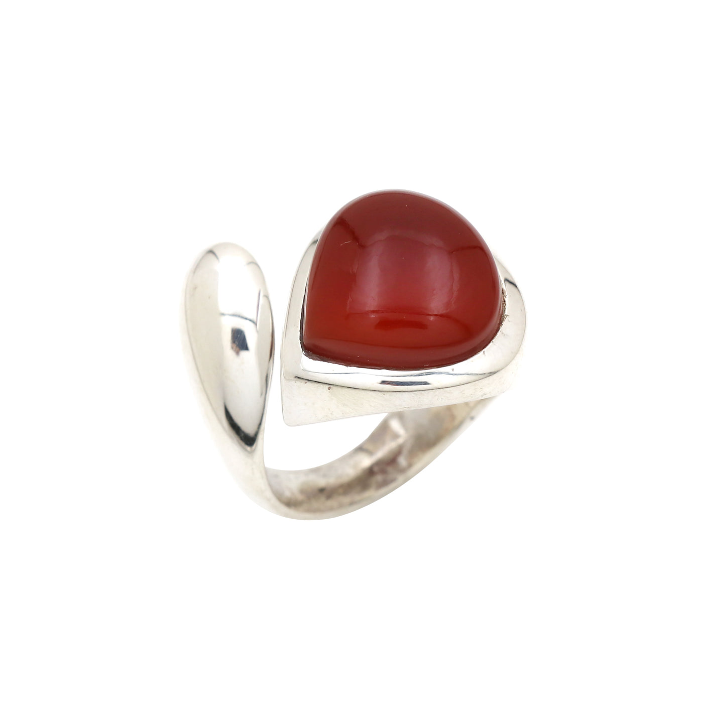 Classic Twisted Love Red Onyx Ring