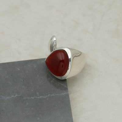 Classic Twisted Love Red Onyx Ring