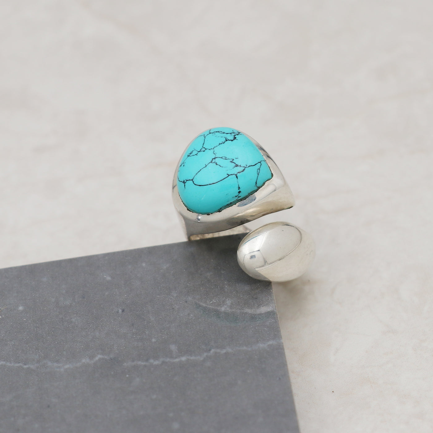 Classic Twisted Love Turquoise Ring