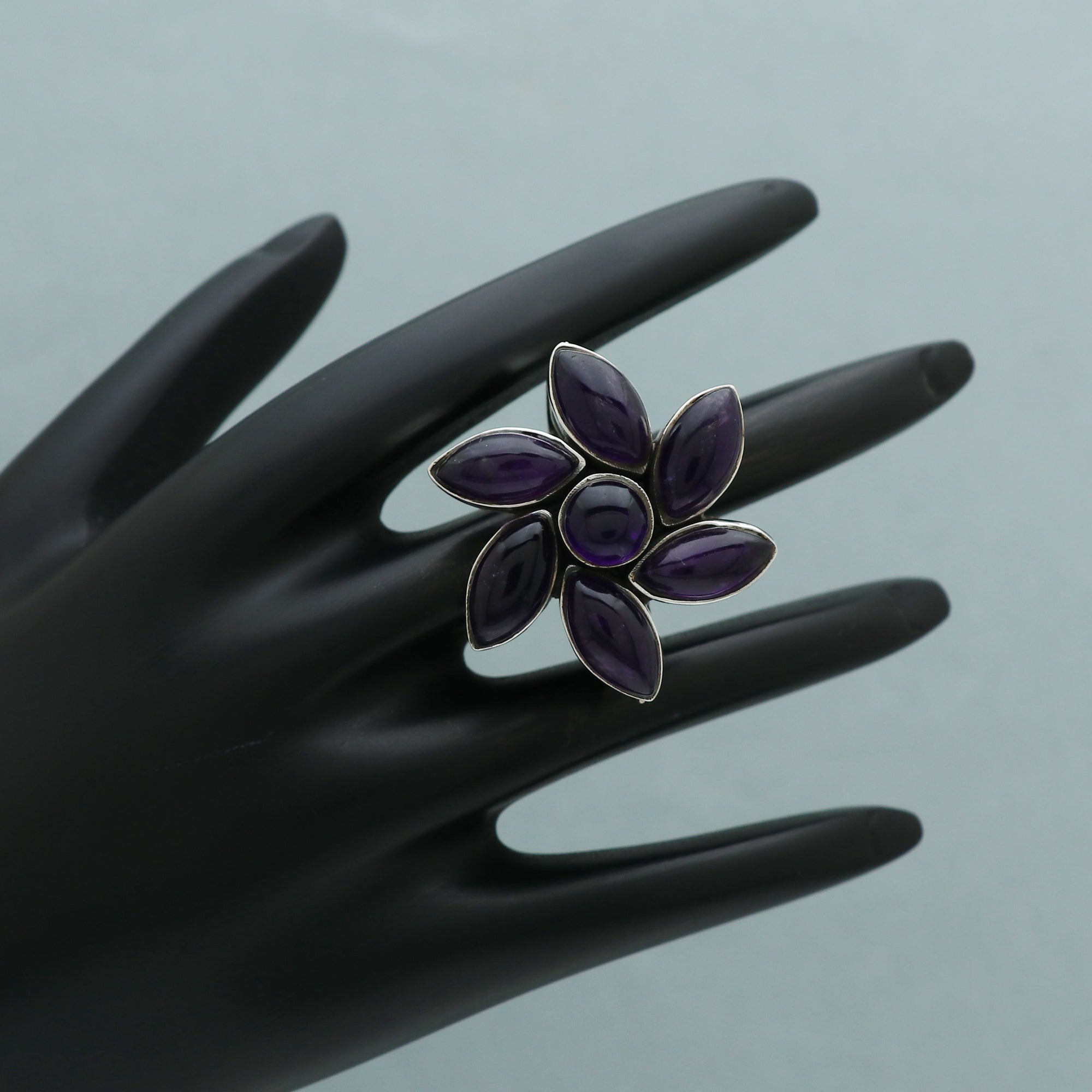 Flowery Gemstone Ring