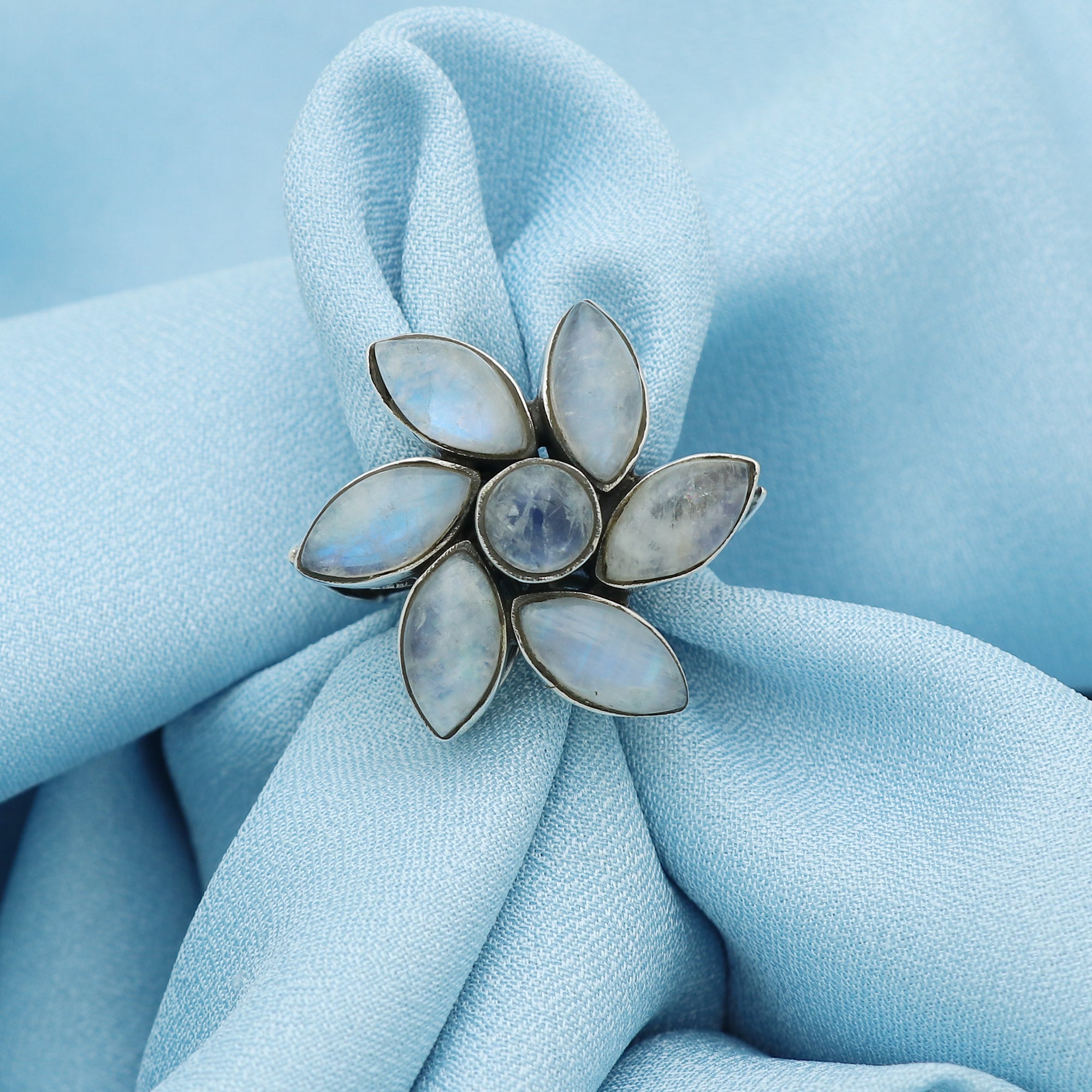 Flowery Gemstone Ring