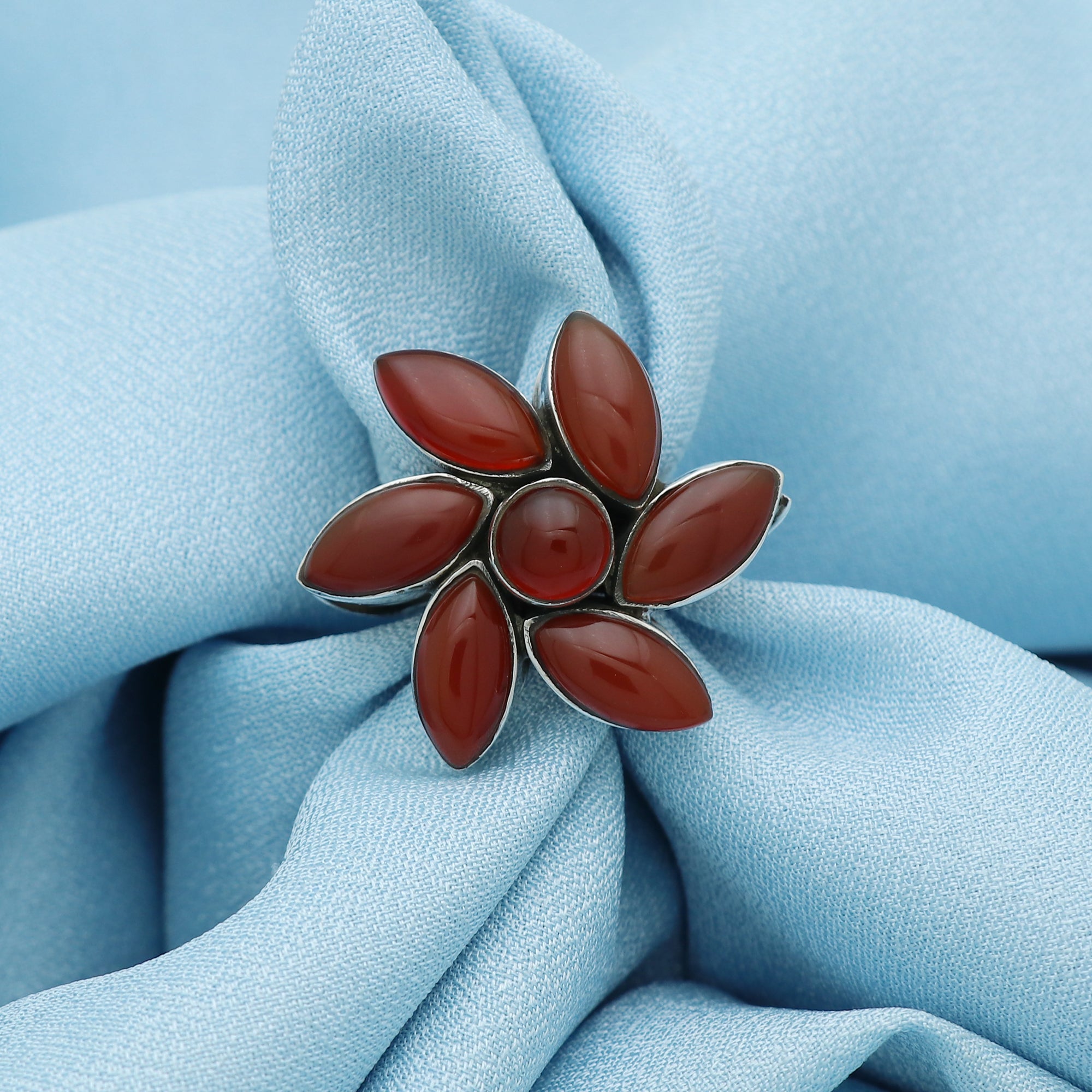 Flowery Gemstone Ring