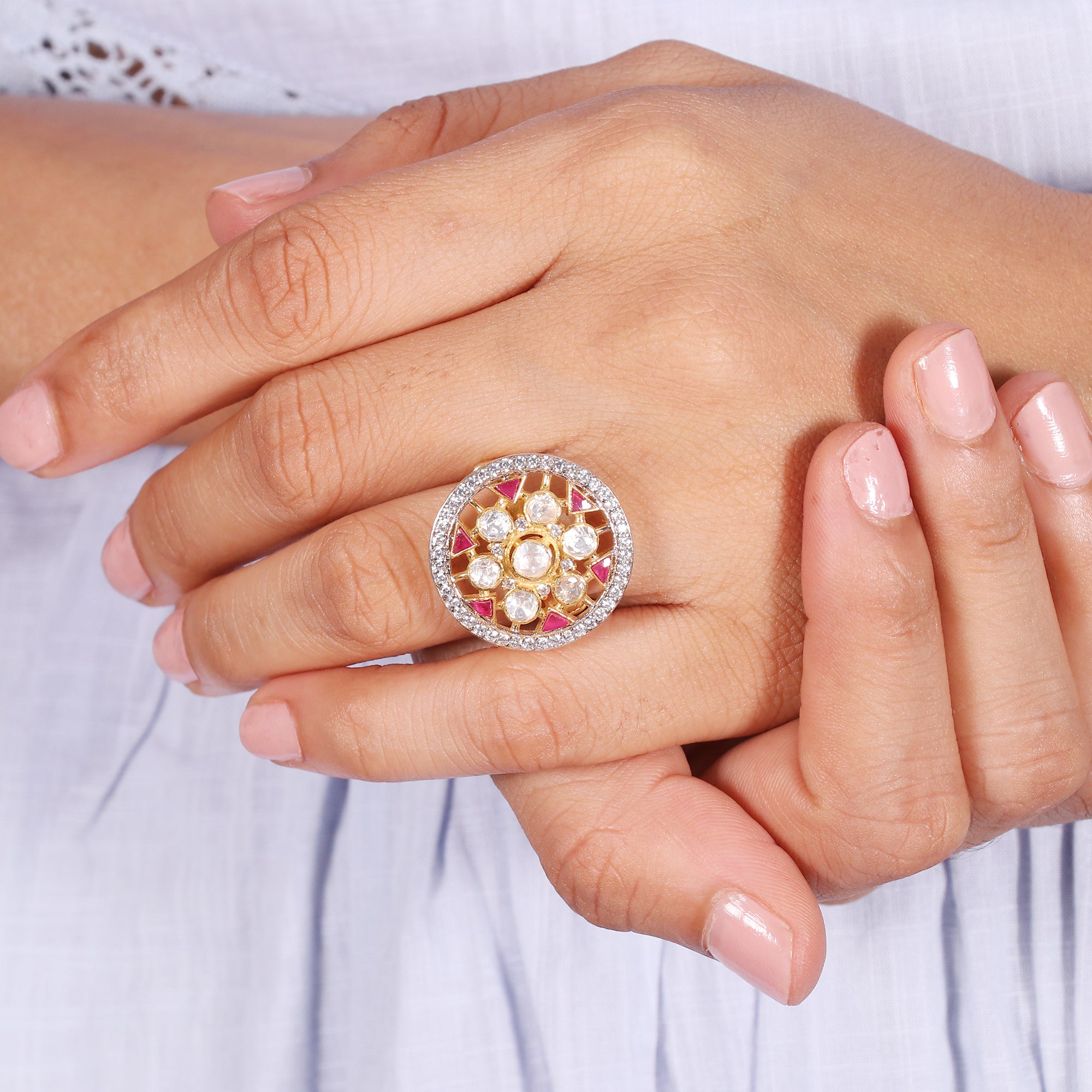 Moissanite Diamond Polki