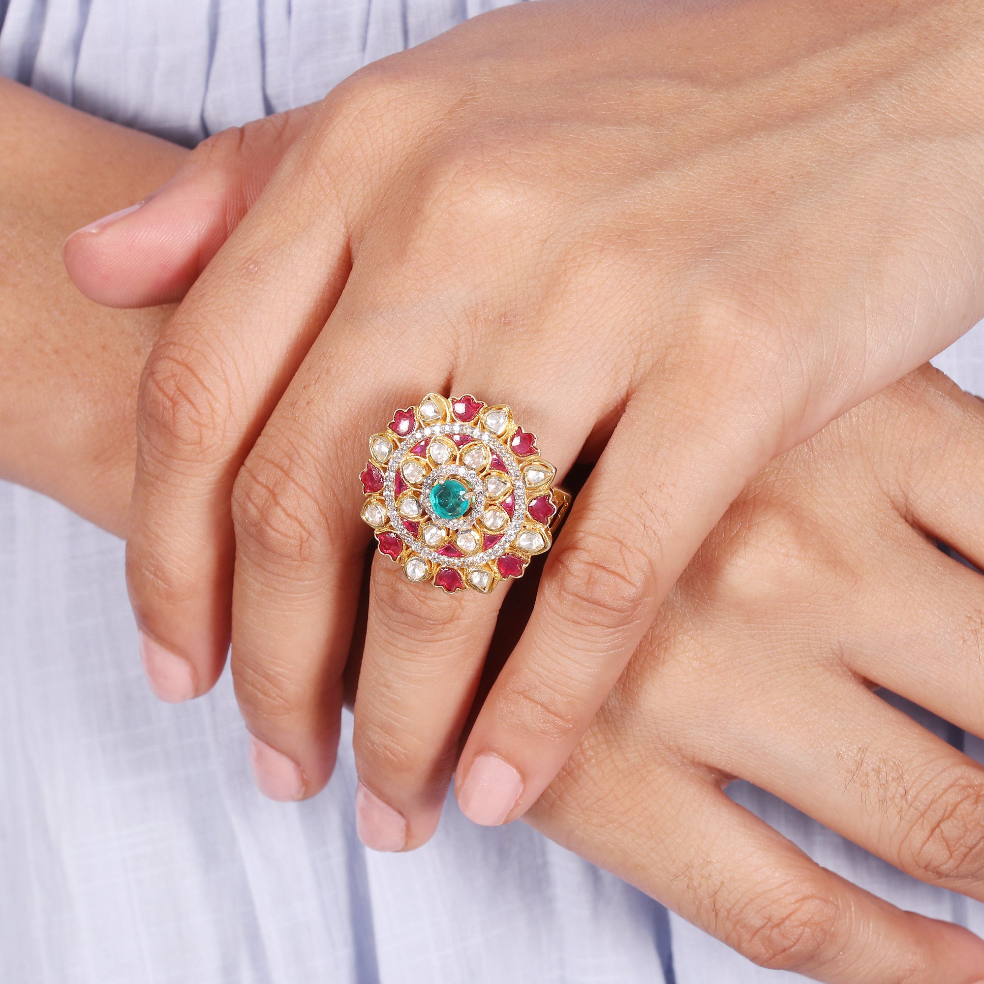 Moissanite Diamond Polki