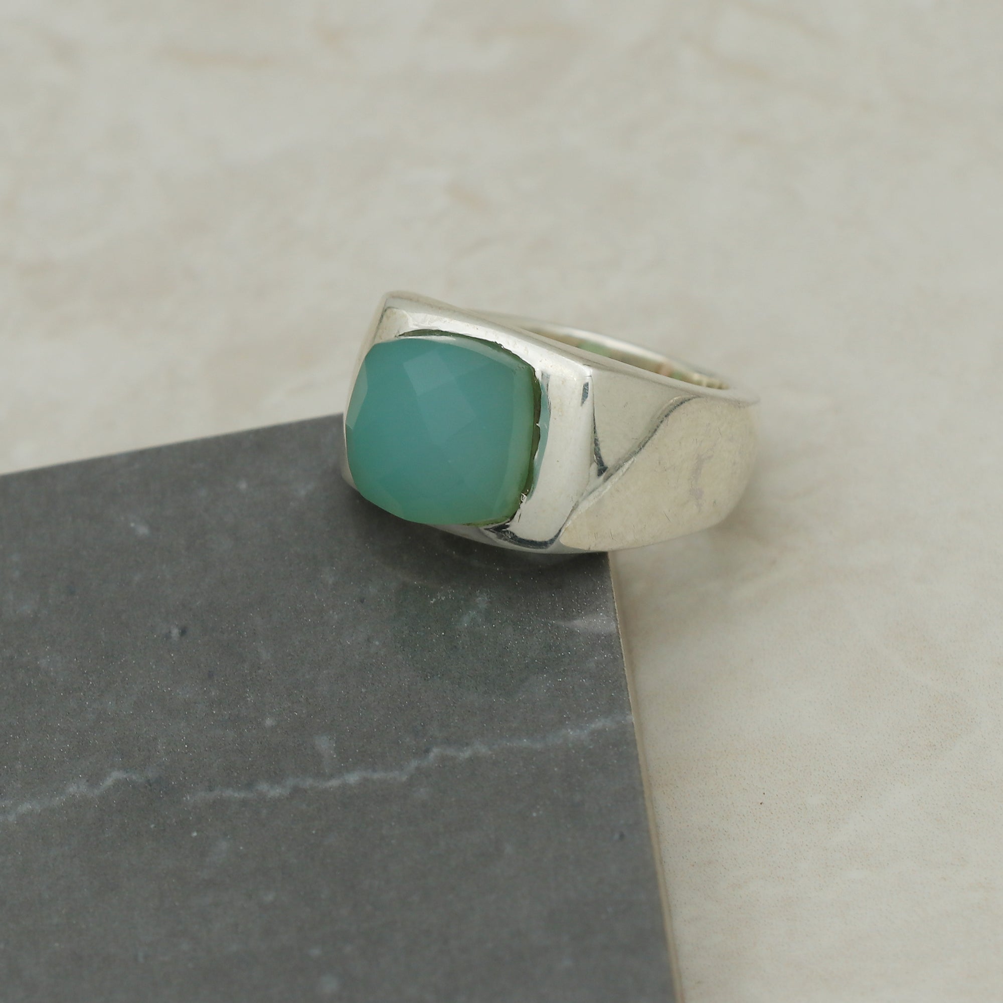 Classic Cut Chalcedony Ring
