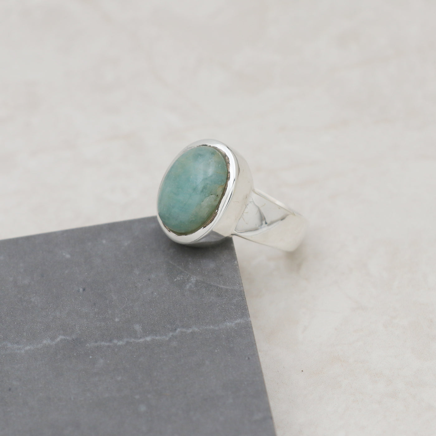 Classic Oval Aquamarine Ring