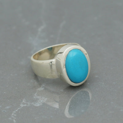 Classic Oval Turquoise Ring