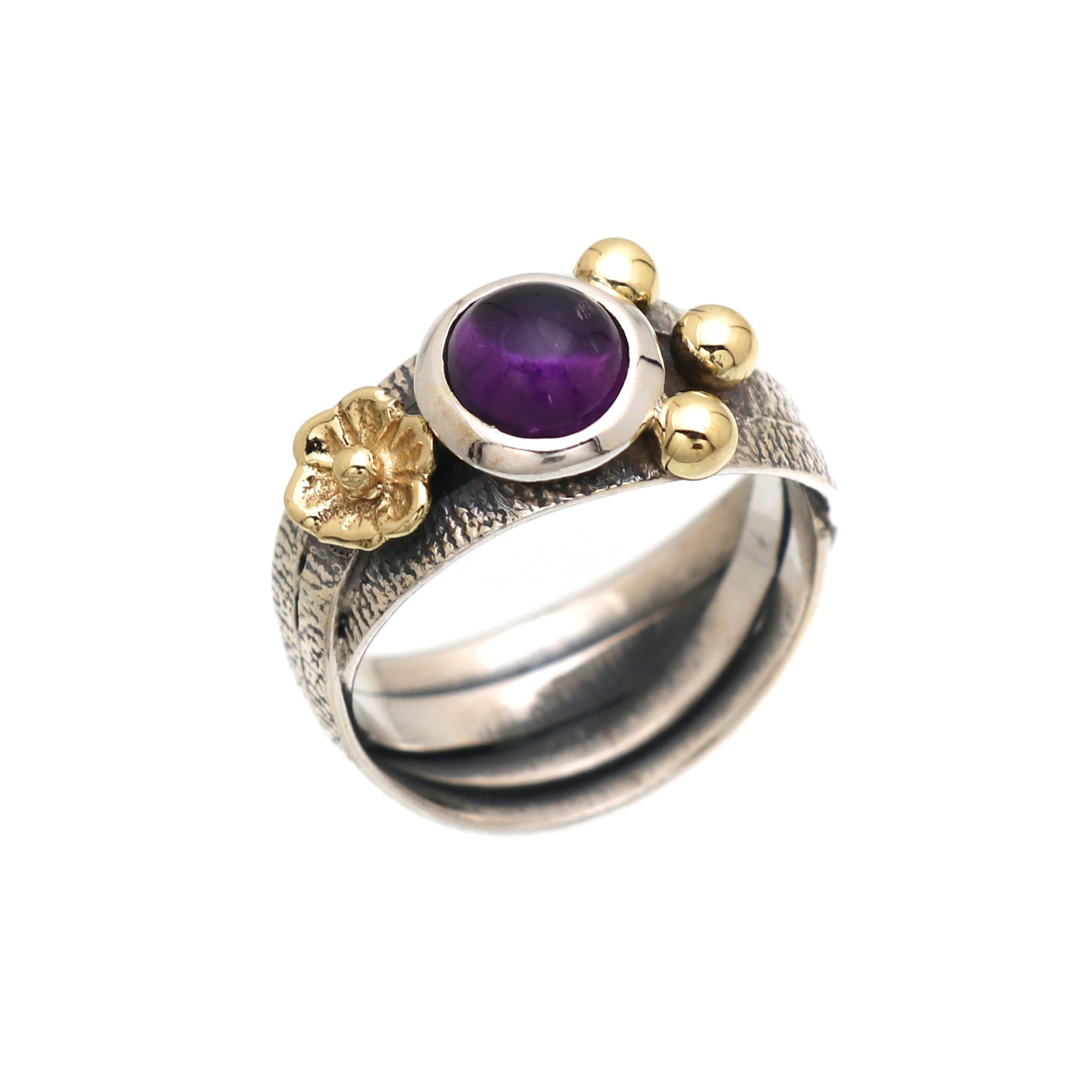 Gold Plated Designer Silver Ring