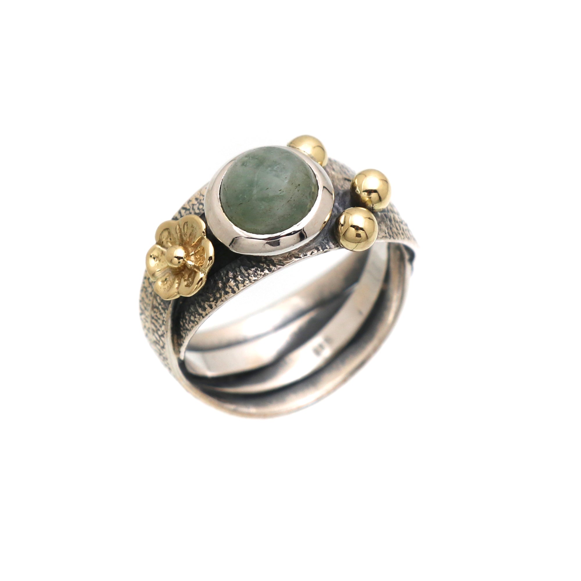 Gold Plated Designer Silver Ring