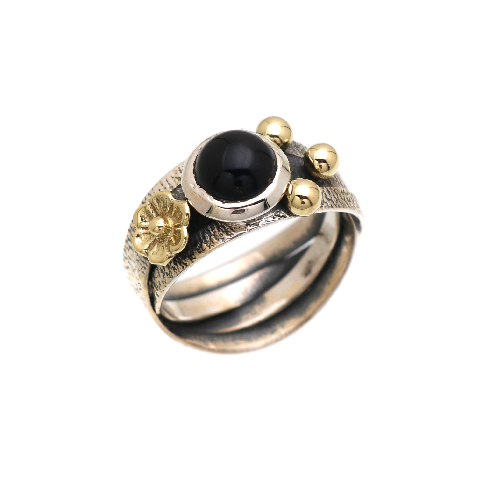 Gold Plated Designer Silver Ring