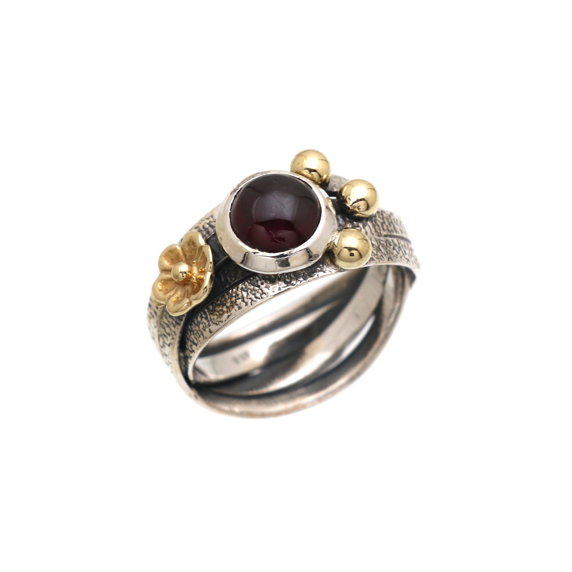 Gold Plated Designer Silver Ring