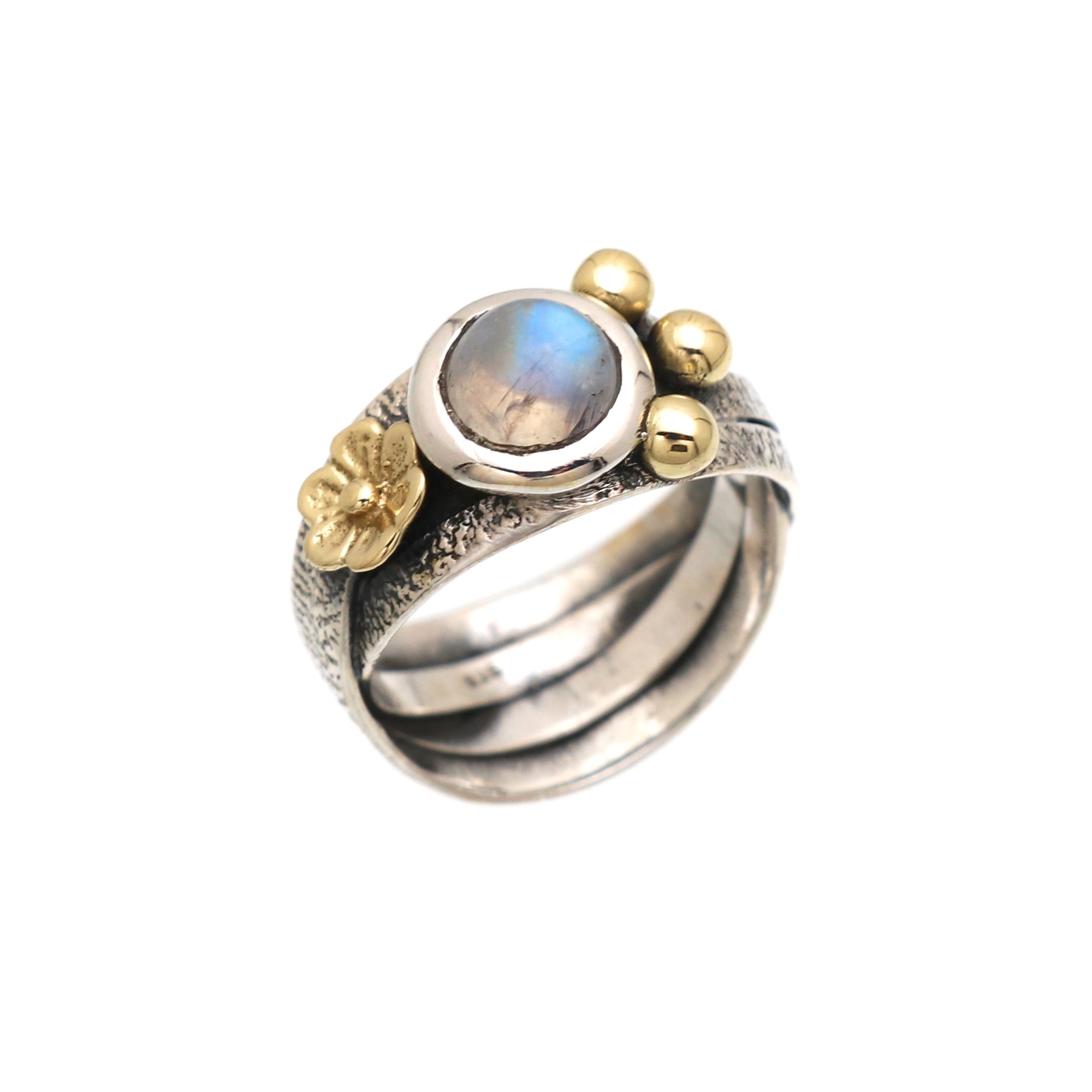 Gold Plated Designer Silver Ring