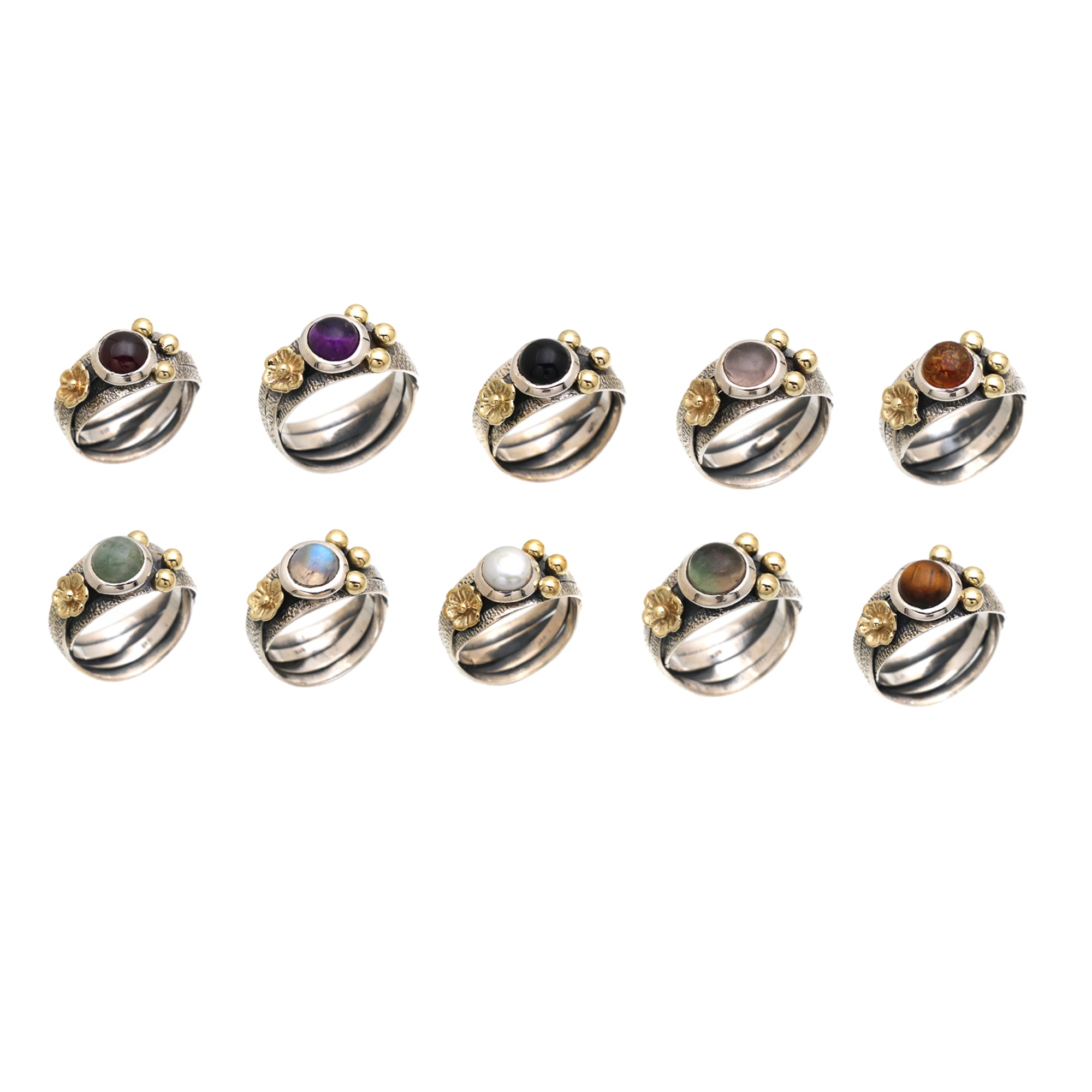 Gold Plated Designer Silver Ring