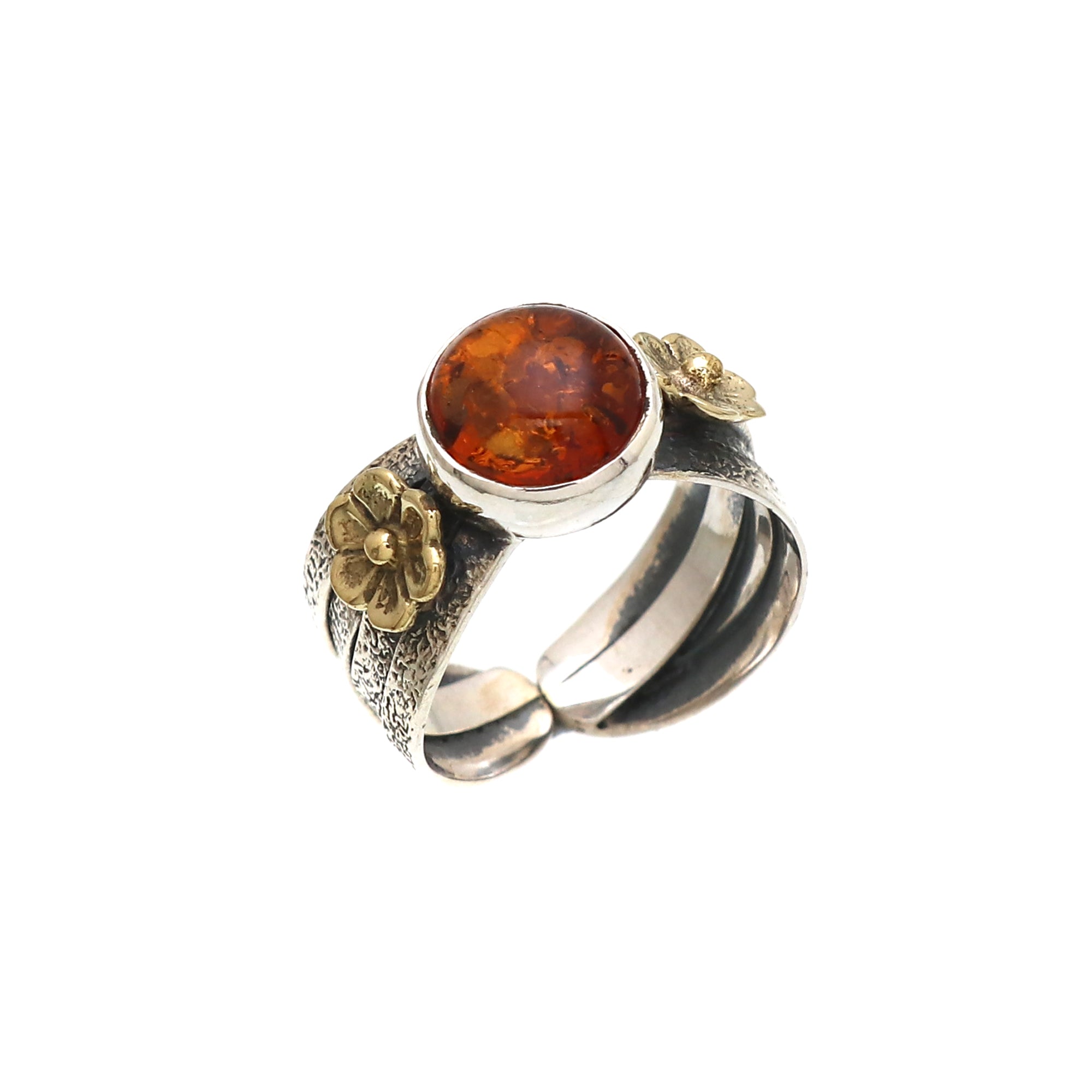 Semi Precious Gemstone Gold Plated Ring