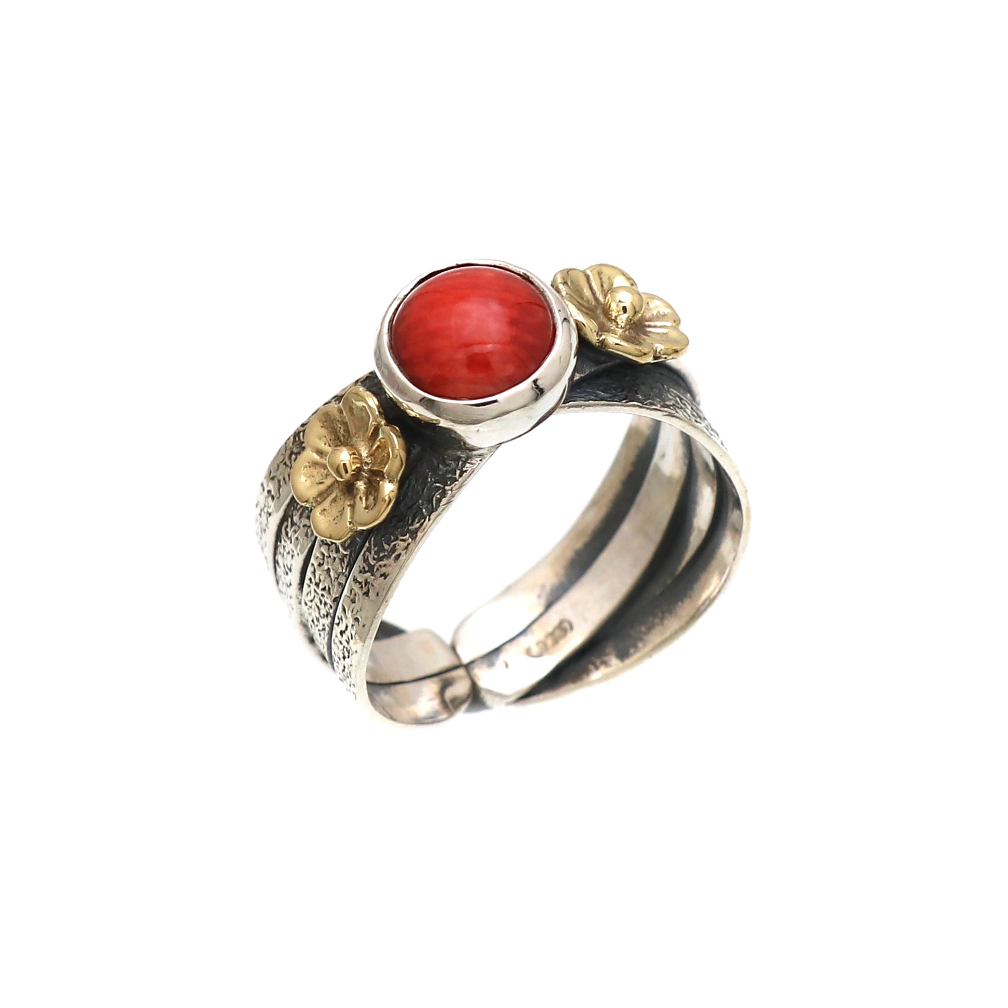 Semi Precious Gemstone Gold Plated Ring