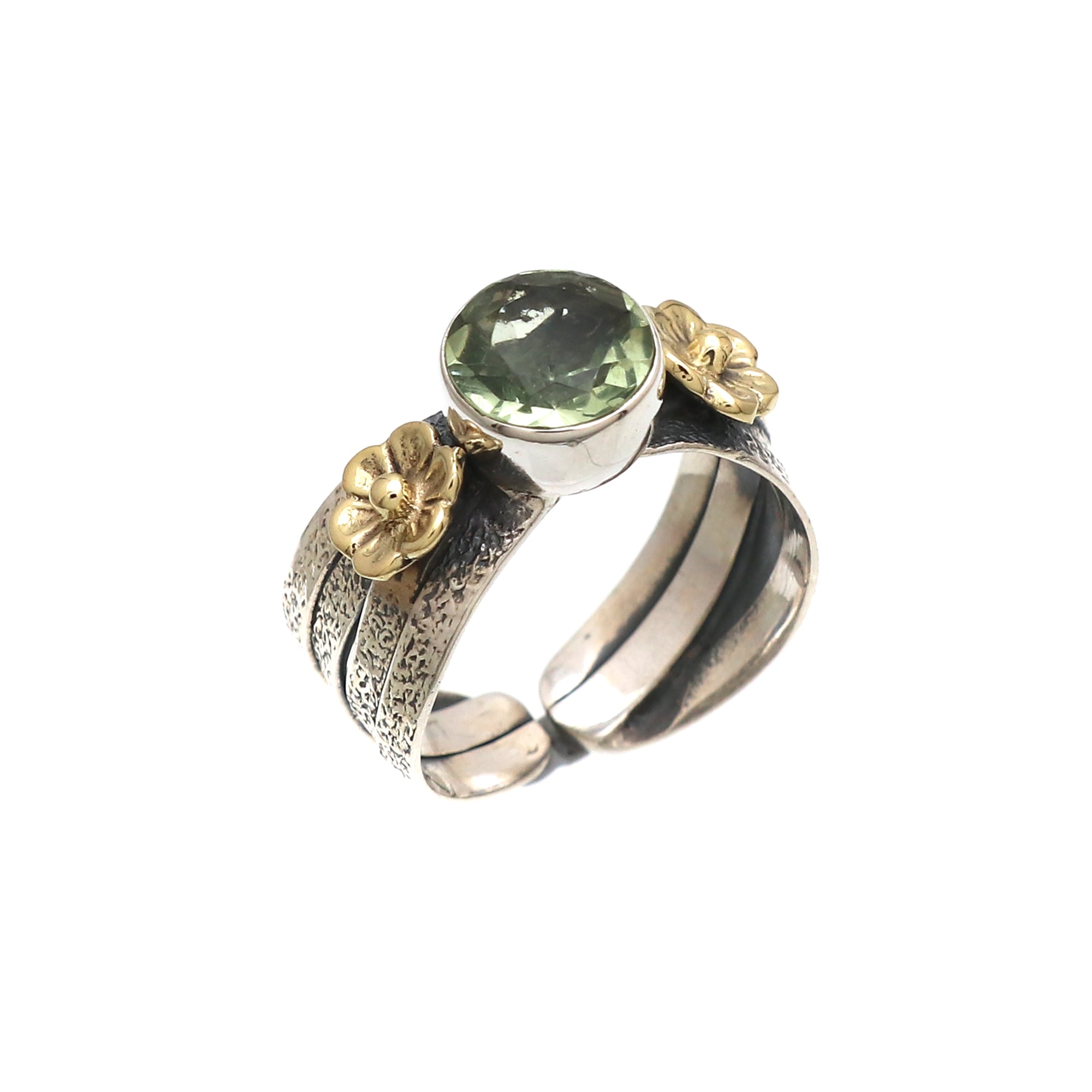 Semi Precious Gemstone Gold Plated Ring