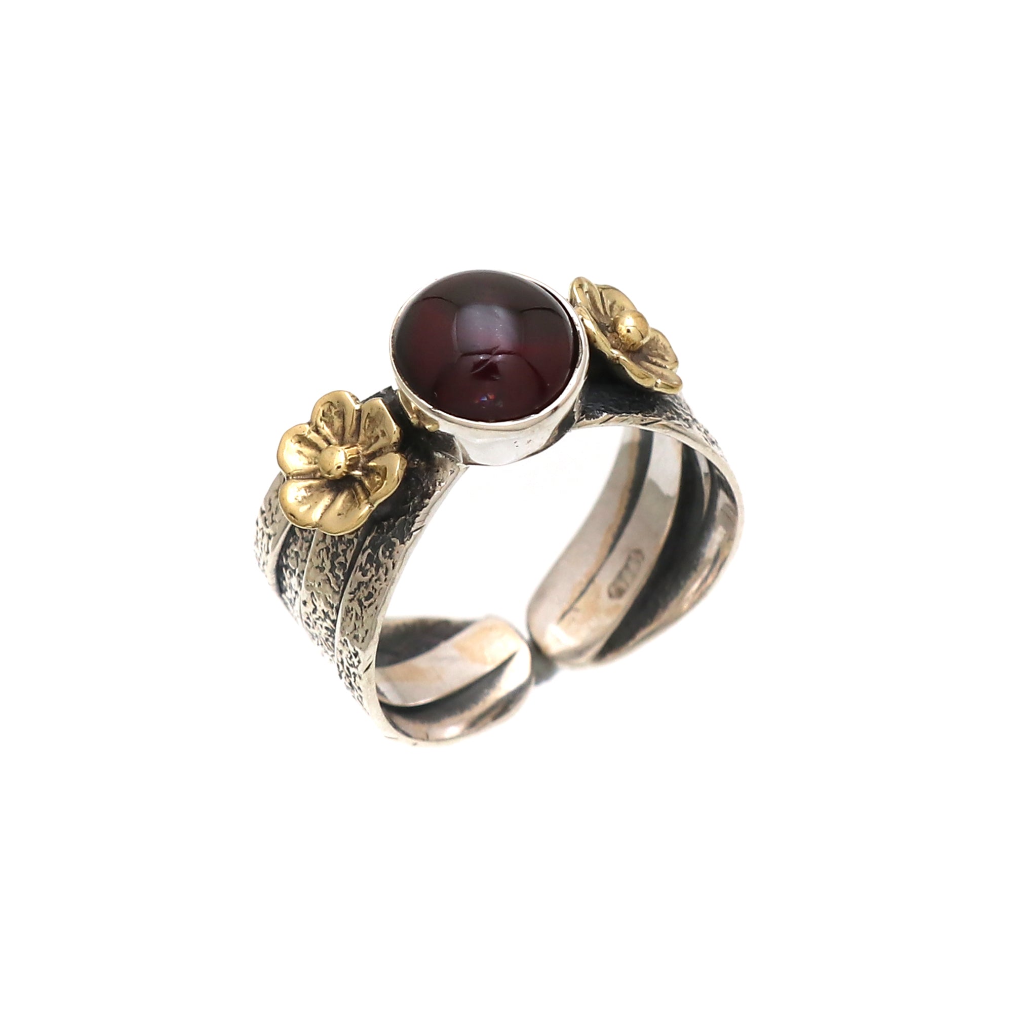 Semi Precious Gemstone Gold Plated Ring