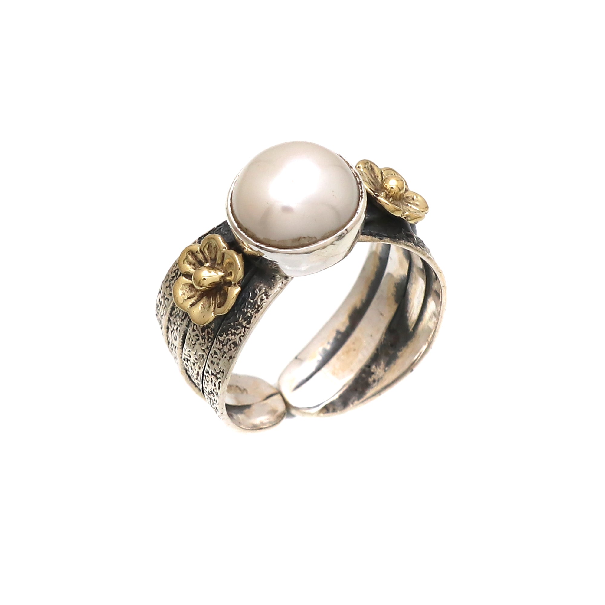 Semi Precious Gemstone Gold Plated Ring