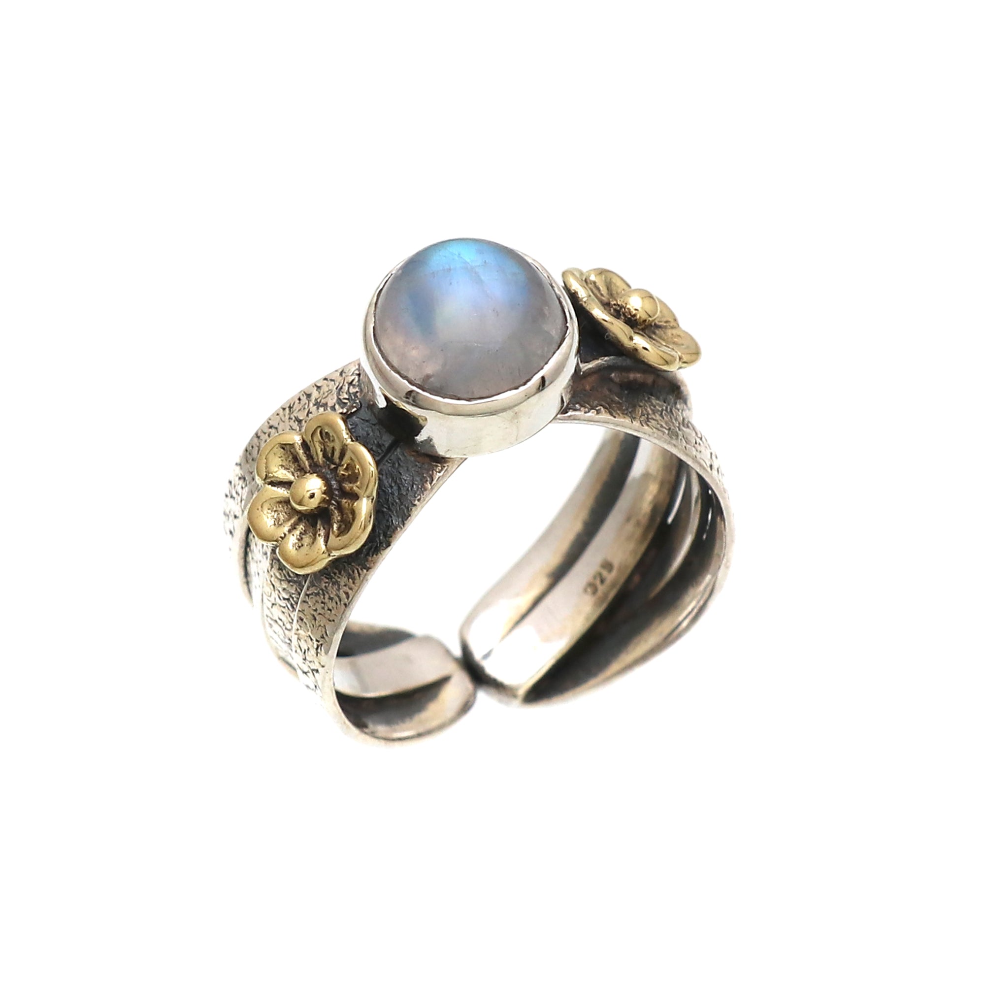 Semi Precious Gemstone Gold Plated Ring