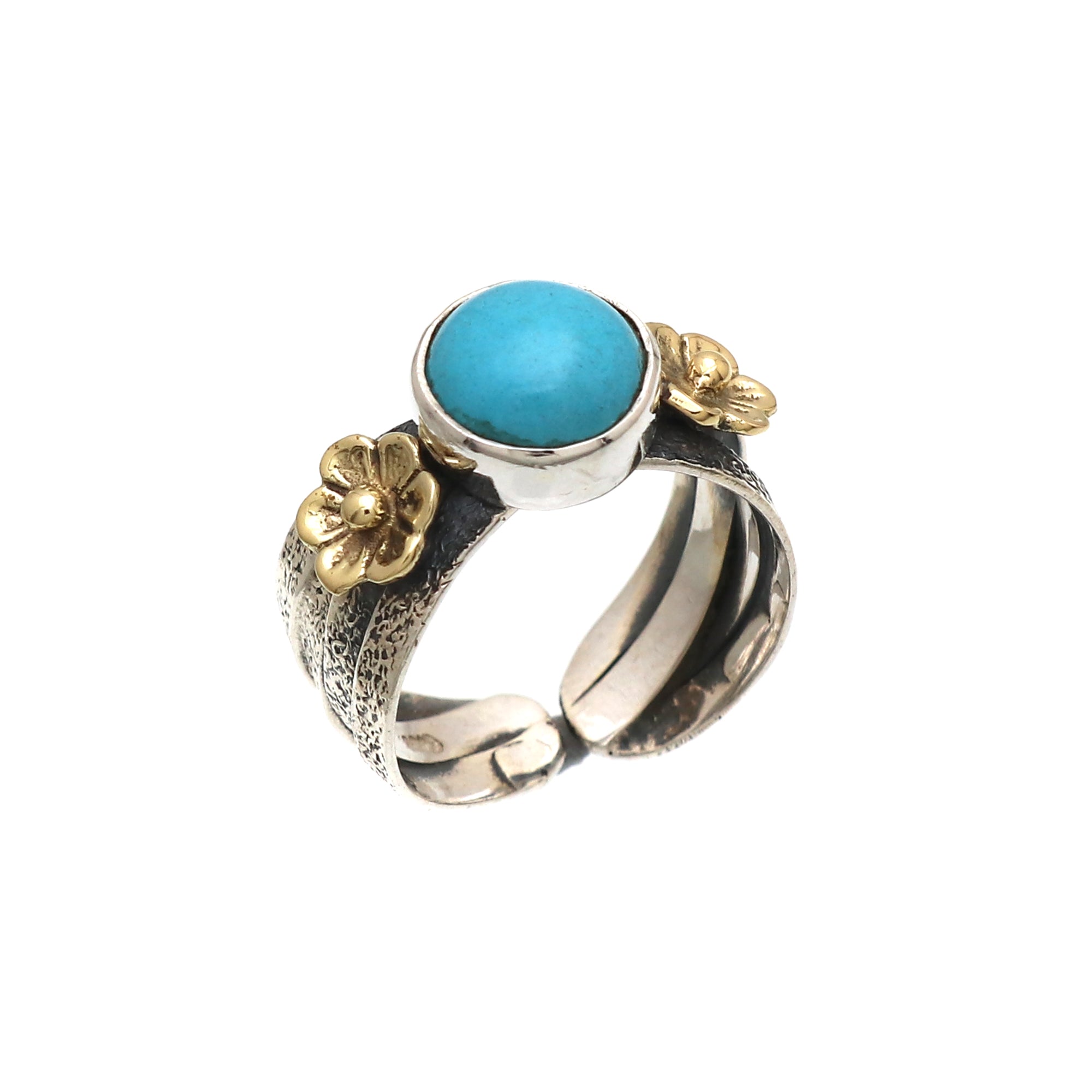 Semi Precious Gemstone Gold Plated Ring