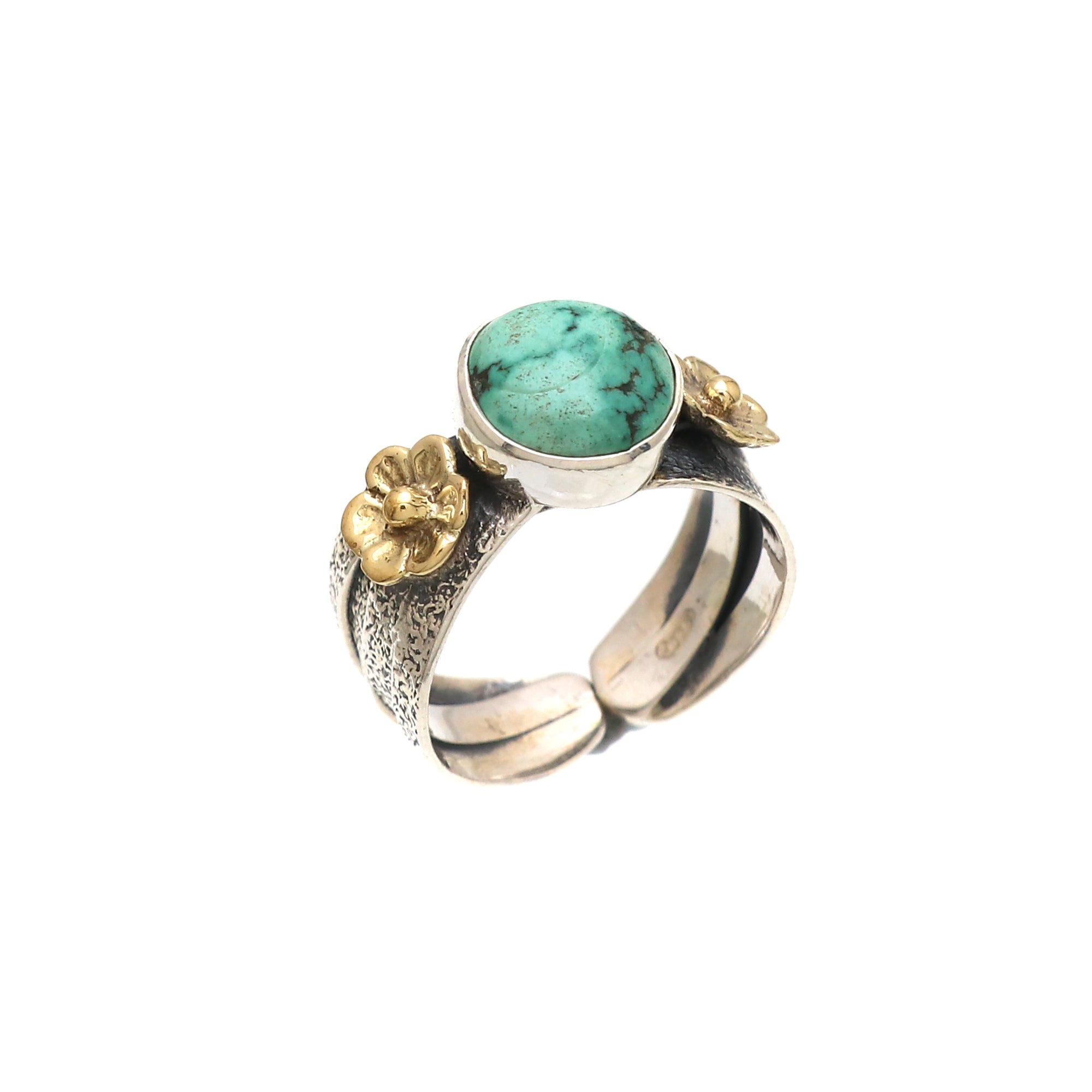 Semi Precious Gemstone Gold Plated Ring