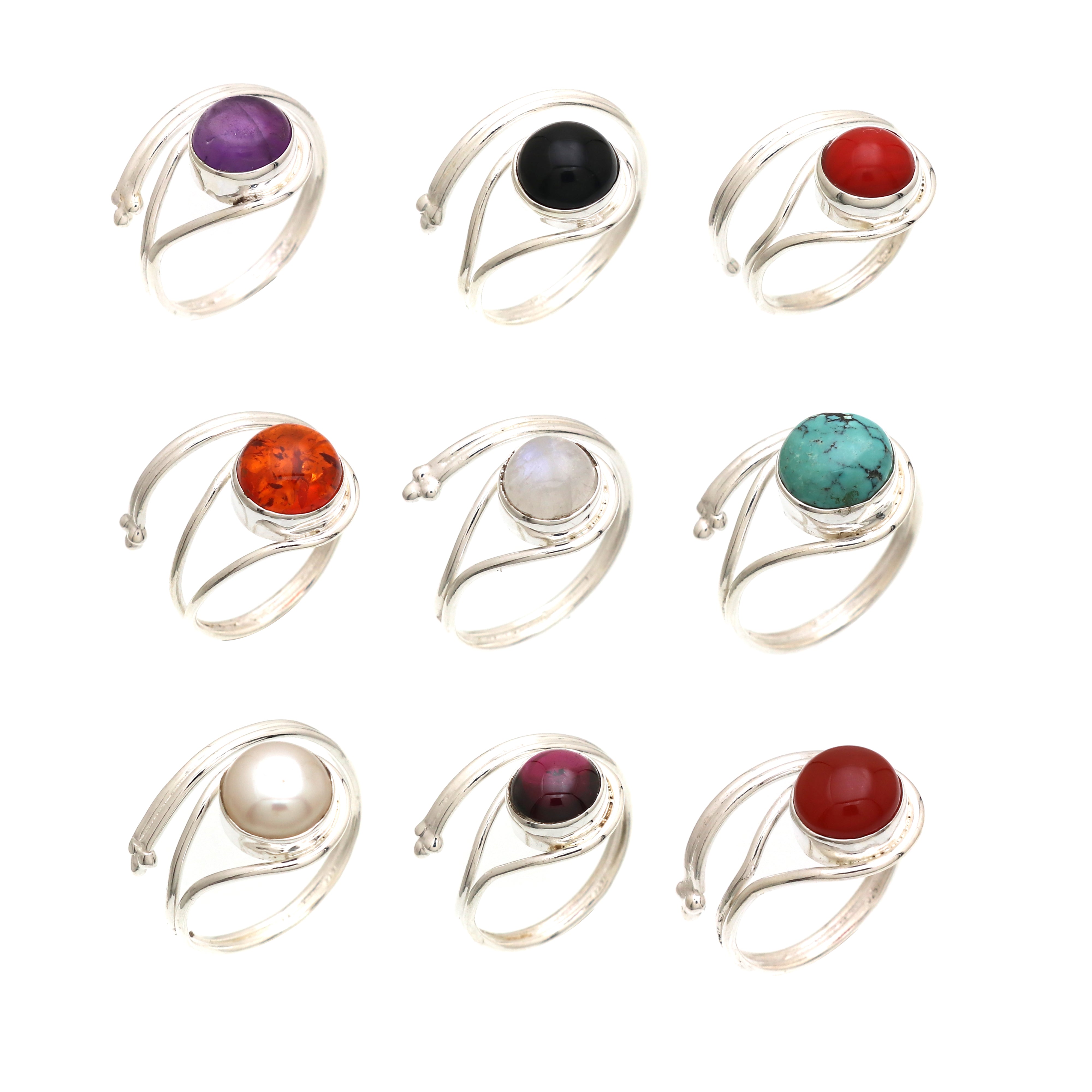 Classic Round Gemstone Ring