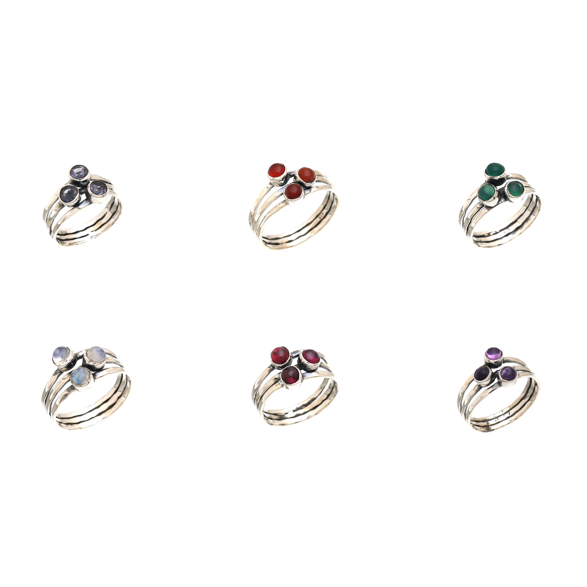Triple Gemstone Ring