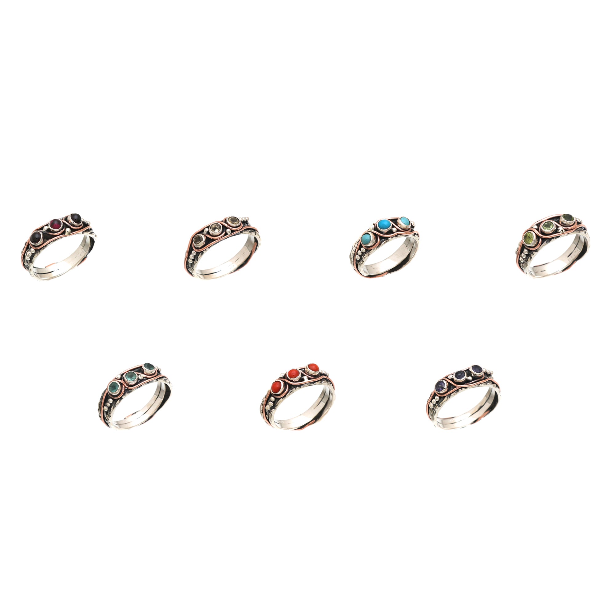 Triple Gemstone Ring