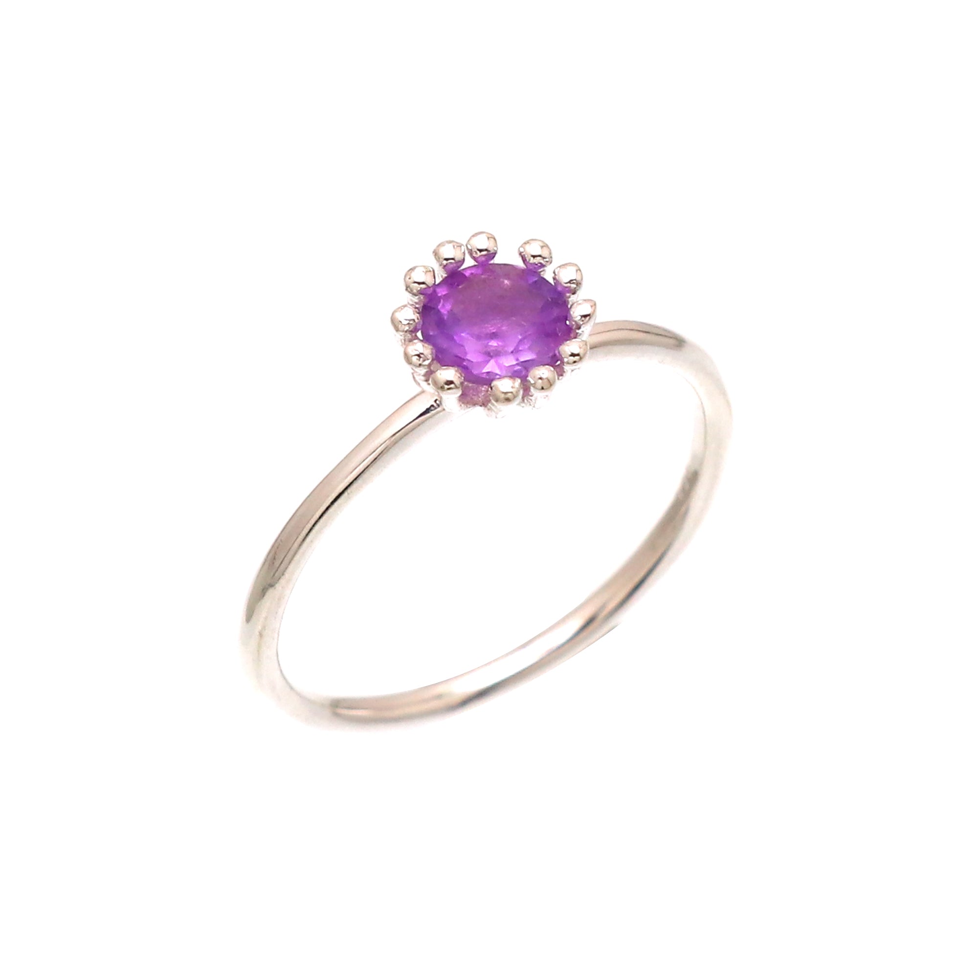 Flower Design Silver Ring