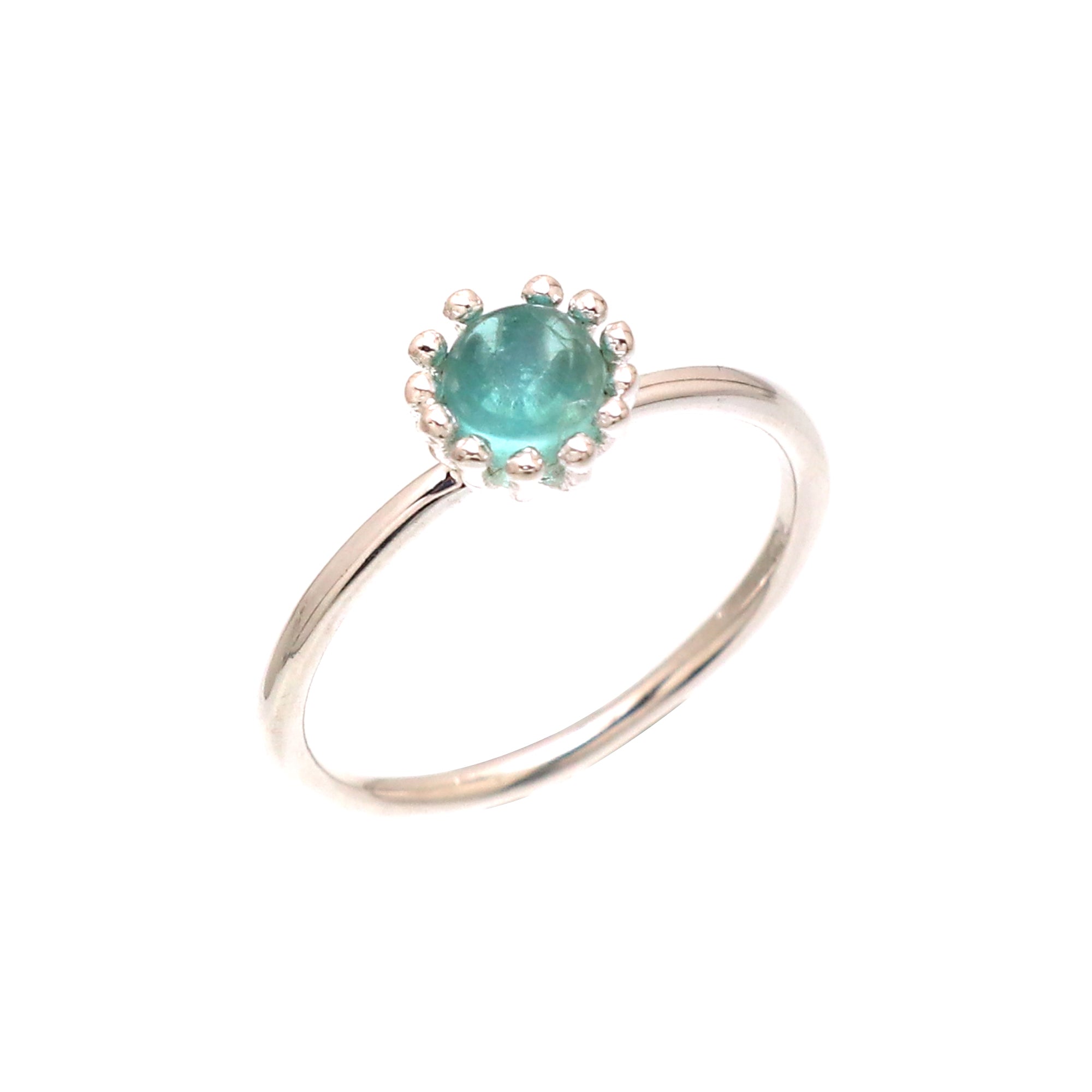 Flower Design Silver Ring