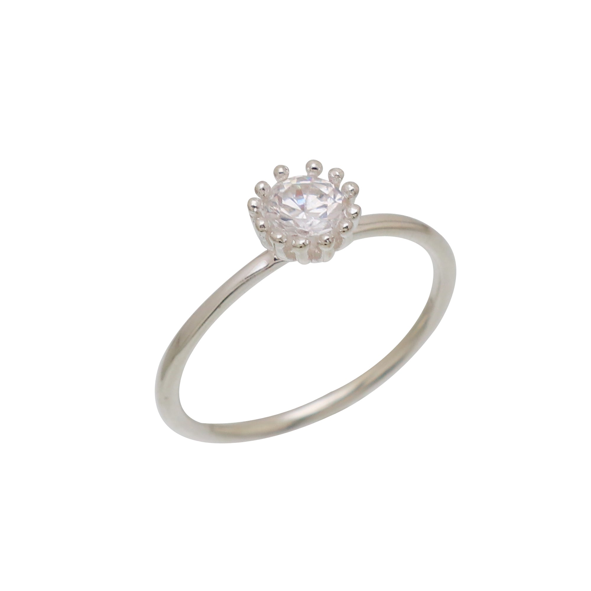 Flower Design Silver Ring