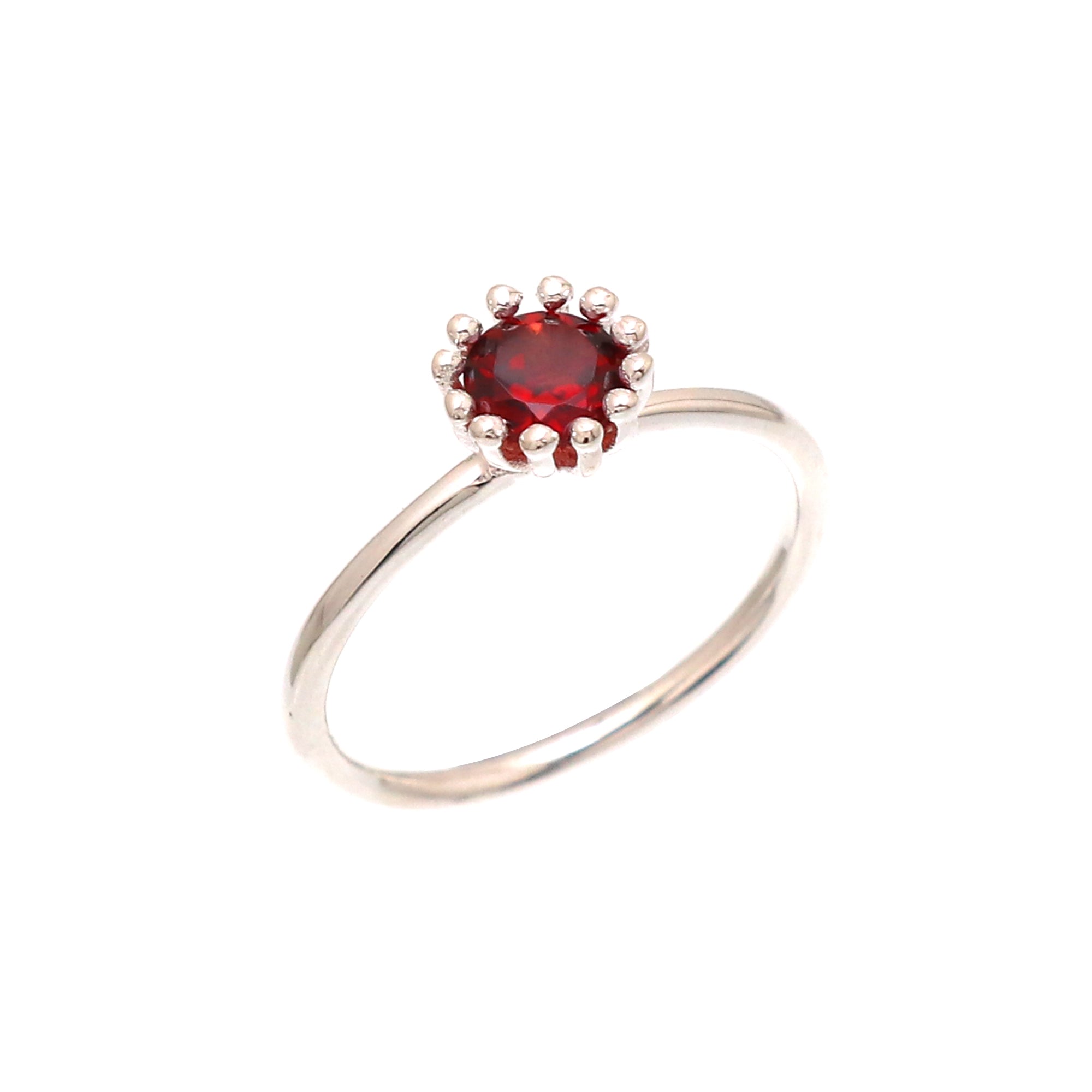 Flower Design Silver Ring