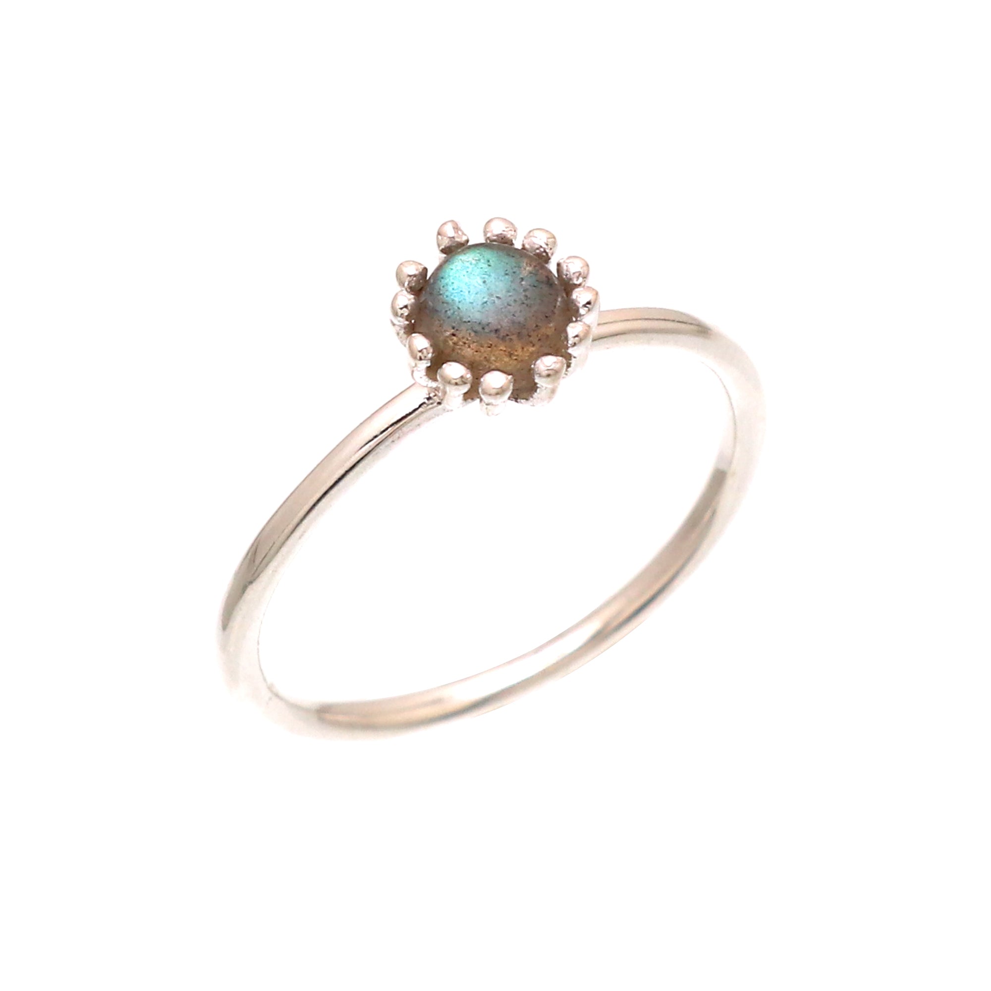Flower Design Silver Ring