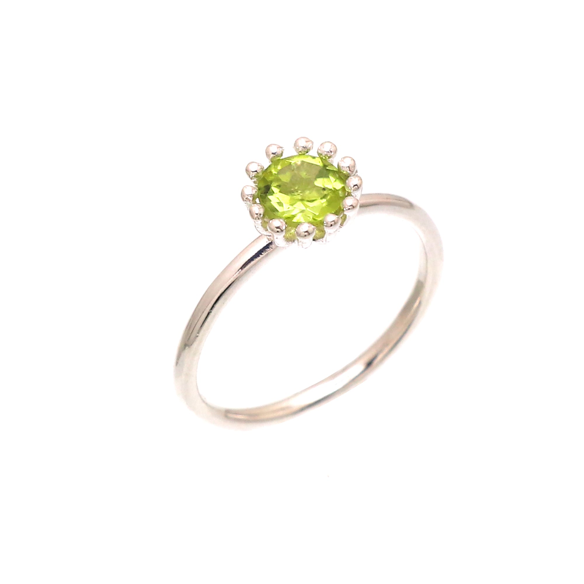 Flower Design Silver Ring