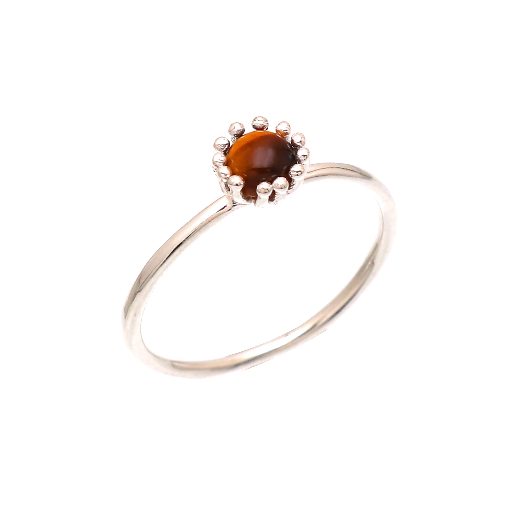 Flower Design Silver Ring