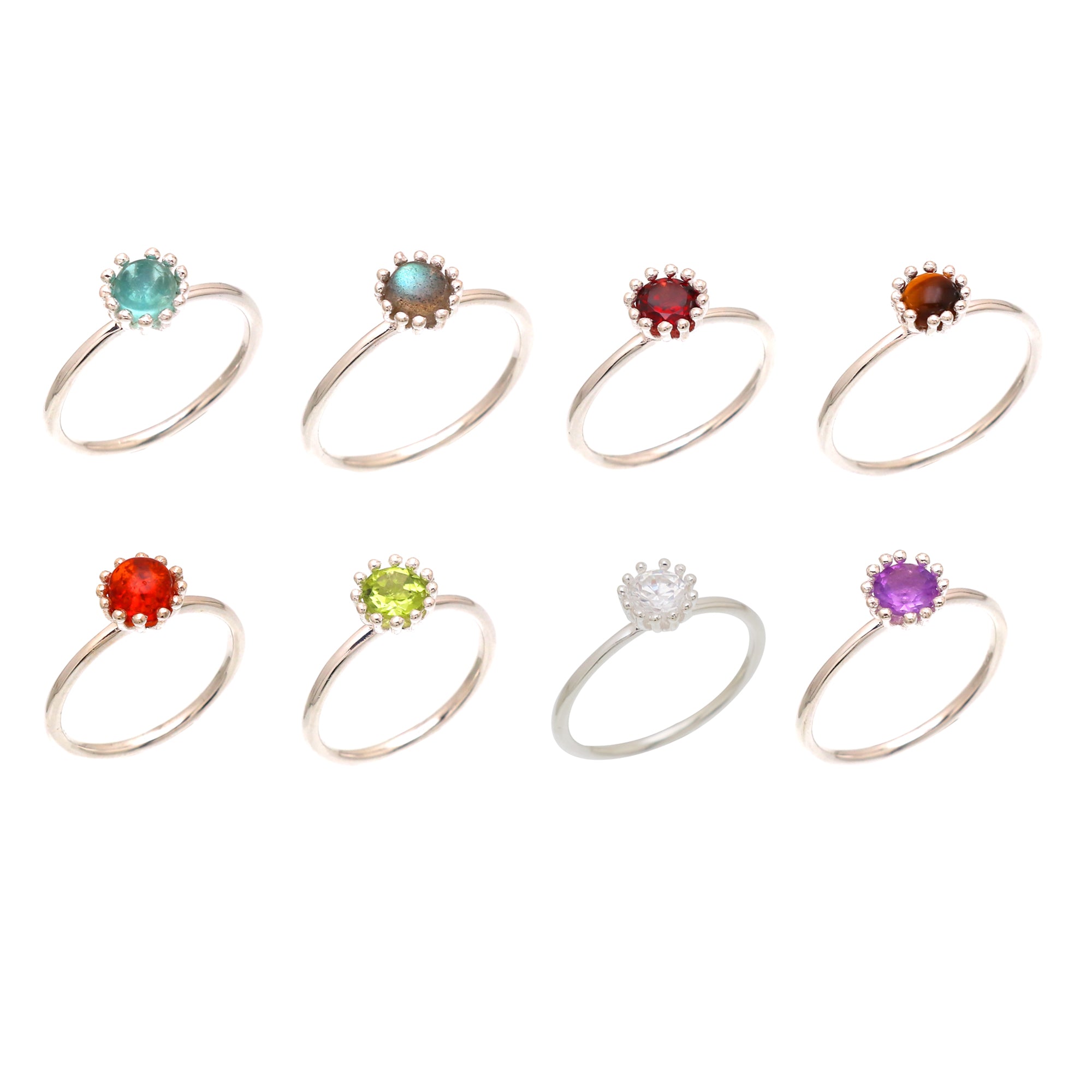 Flower Design Silver Ring