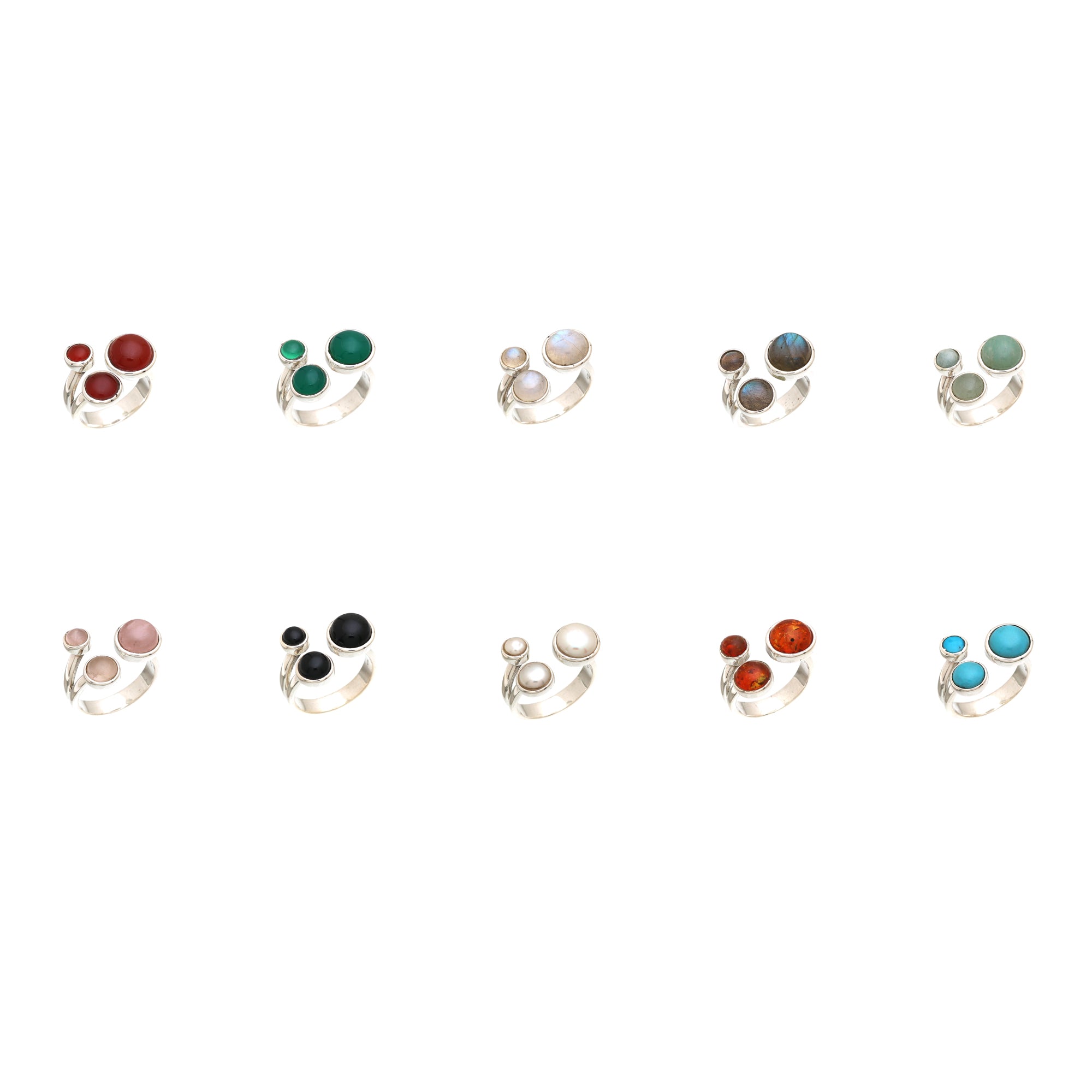 Triple Gemstone Ring