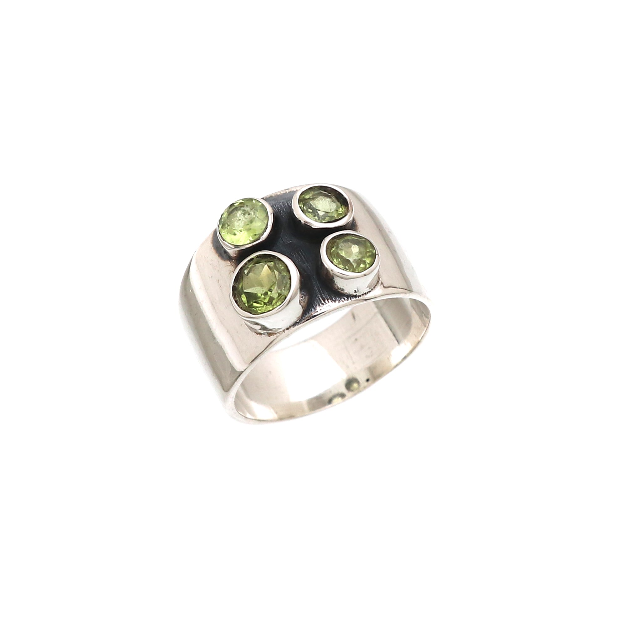 4 Gemstone Silver Ring