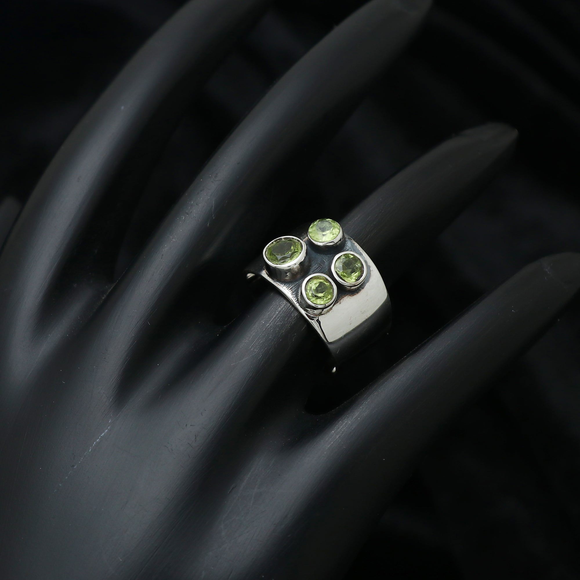 4 Gemstone Silver Ring