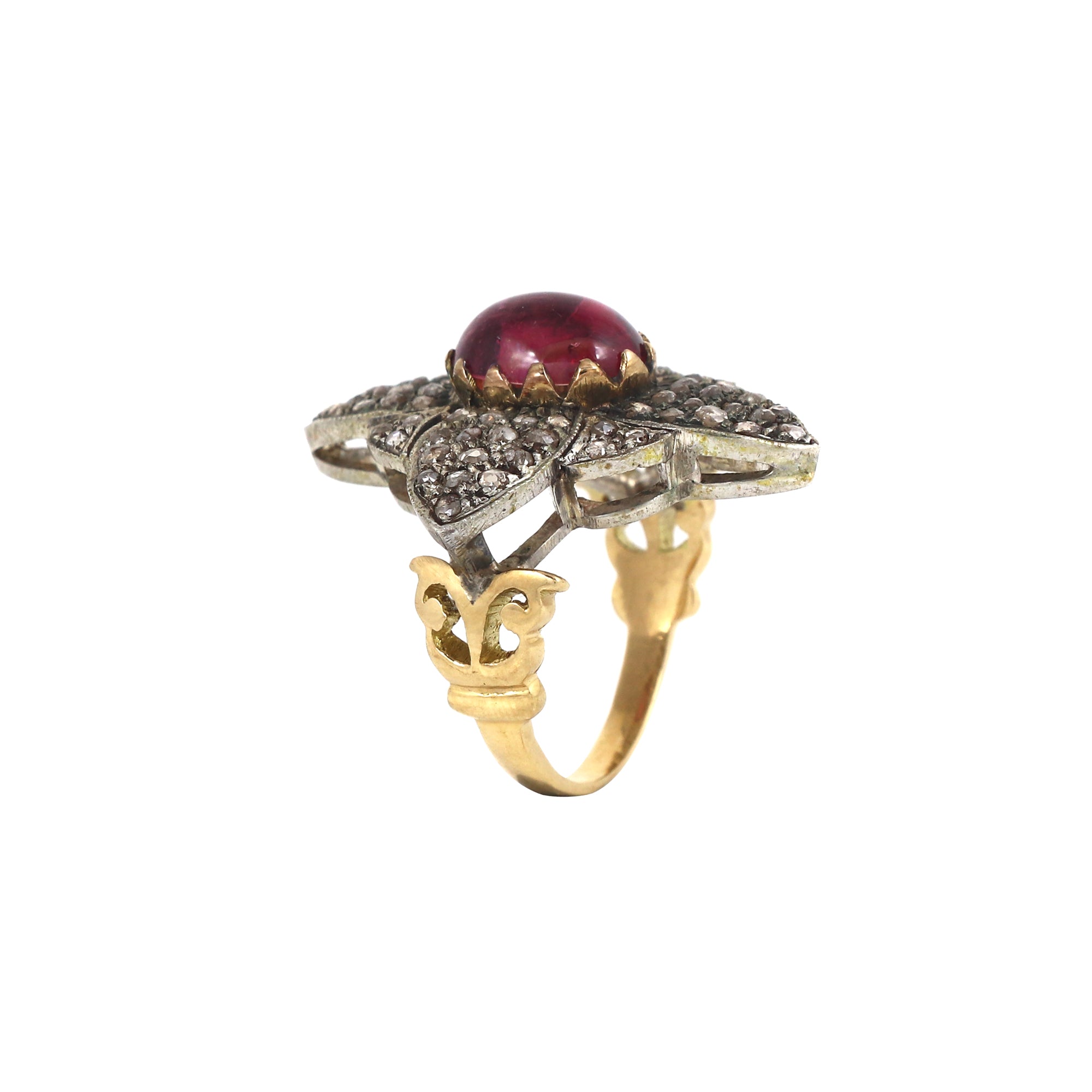 Morning Dew Stacker Ruby Ring