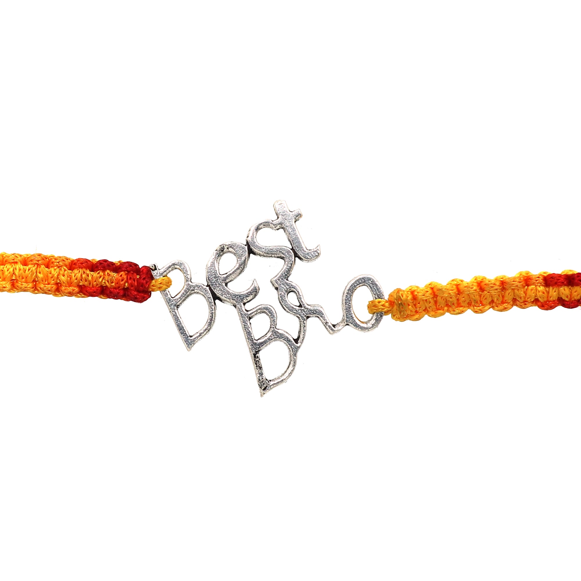 Sterling Silver Thread Silver Best Bro Rakhi