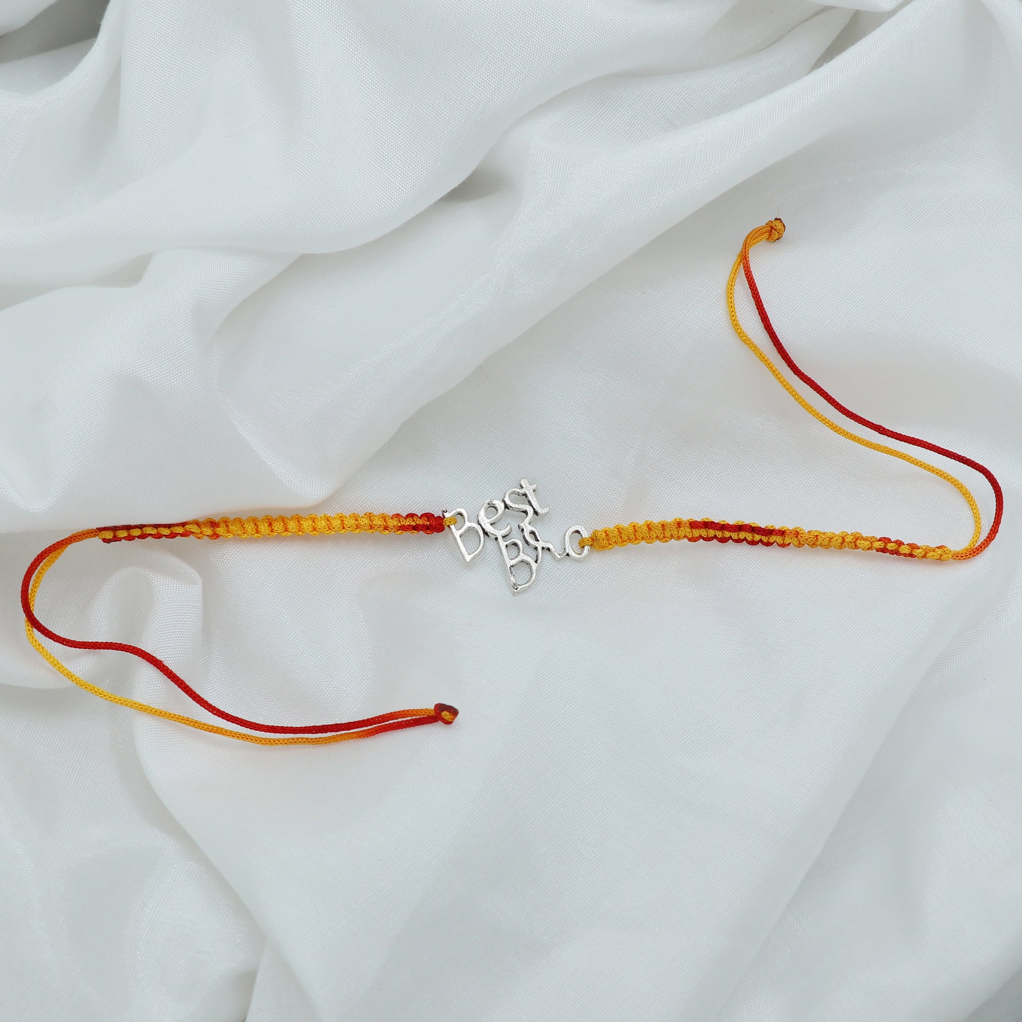 Sterling Silver Thread Silver Best Bro Rakhi