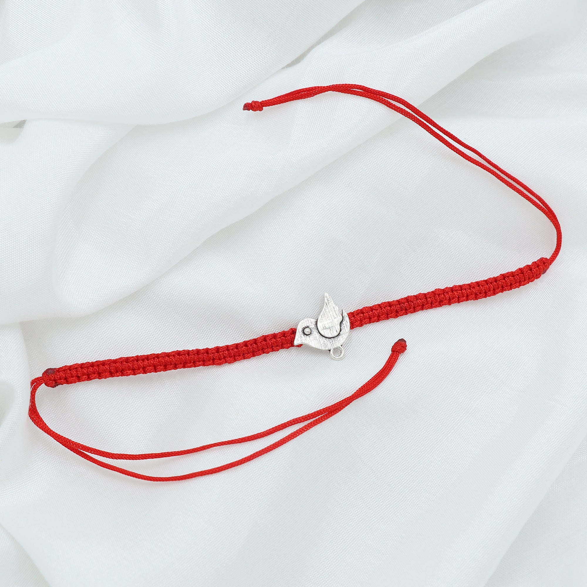 Sterling Silver Thread Bird Rakhi