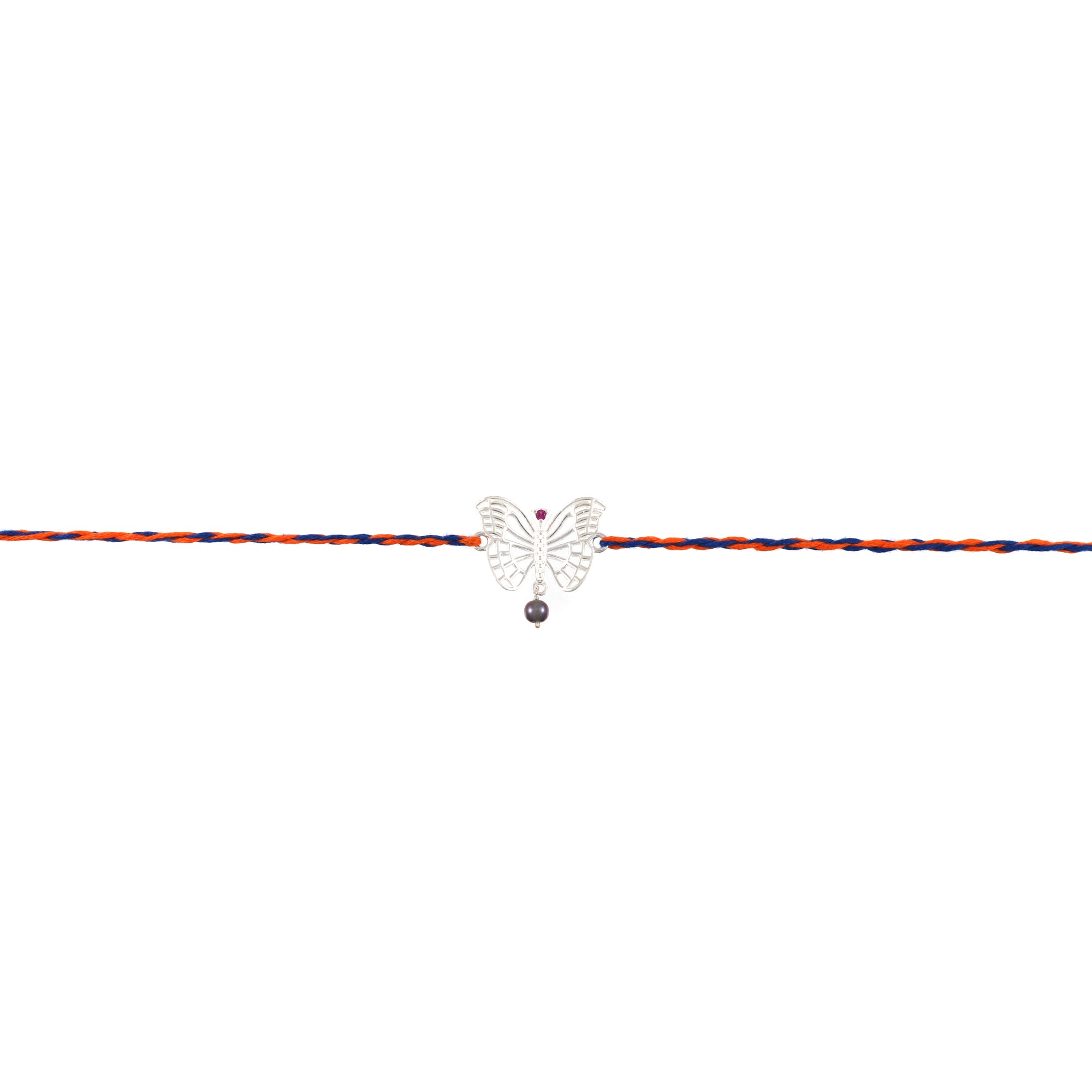 Sterling Silver Thread Butterfly Bracelet Rakhi