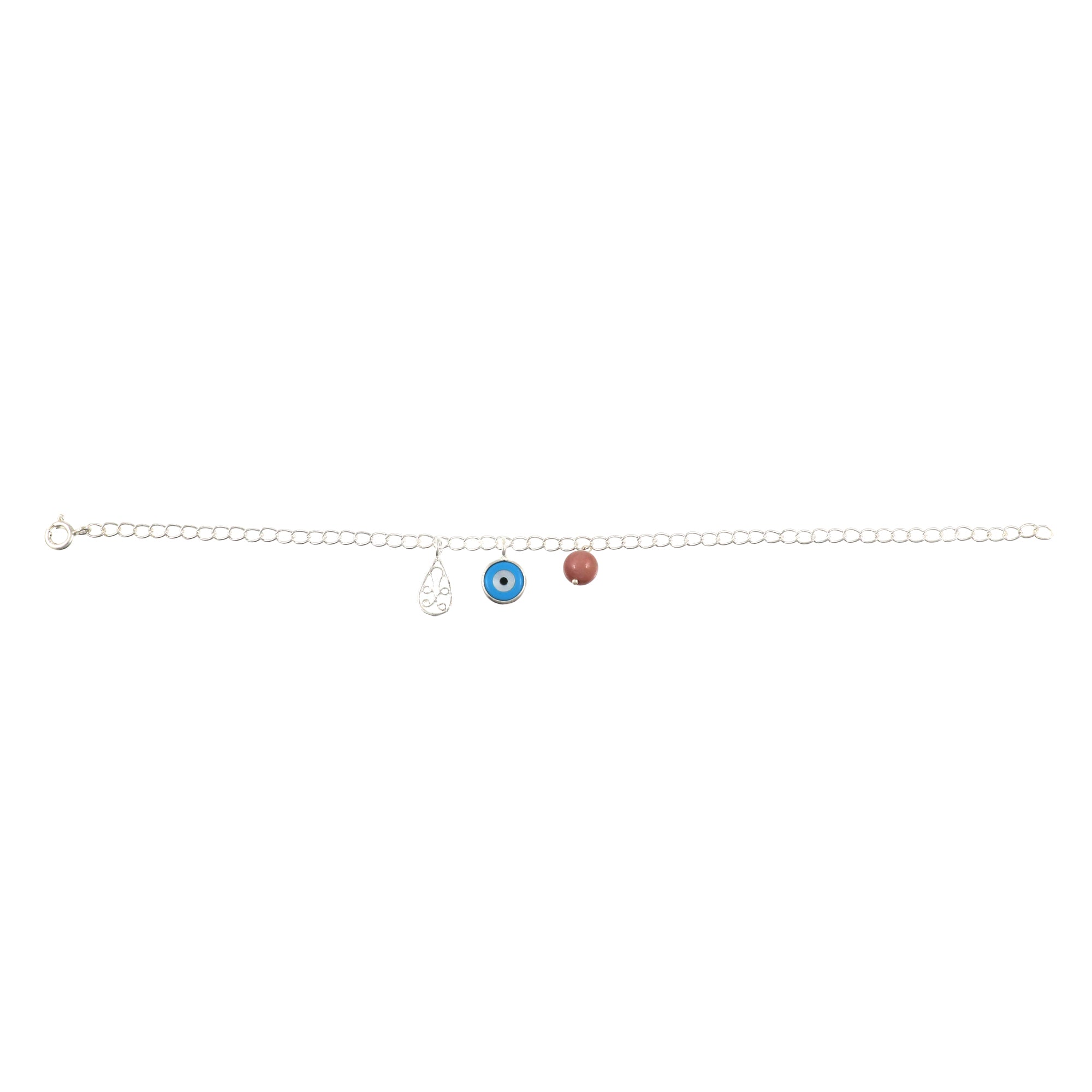 Sterling Silver Thread Charms Bracelet Rakhi