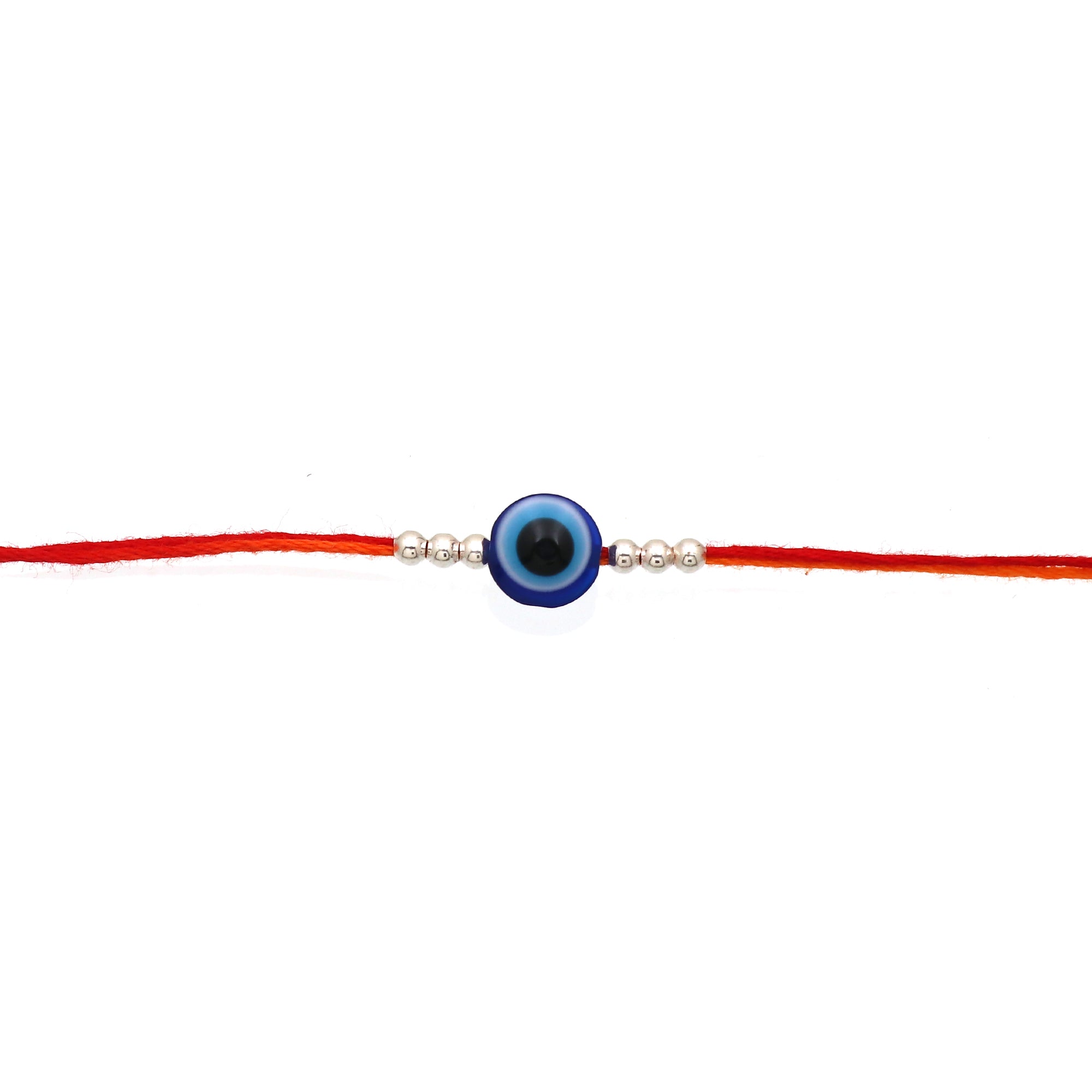 Sterling Silver Thread Evil Eye Rakhi