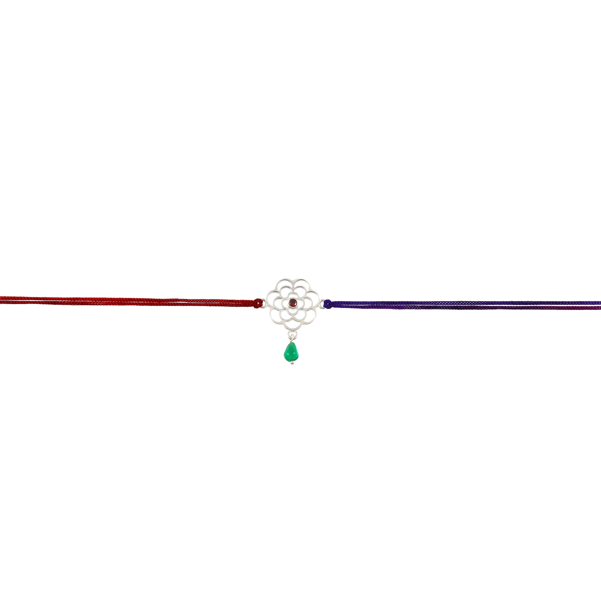 Sterling Silver Thread Flower Bracelet Rakhi