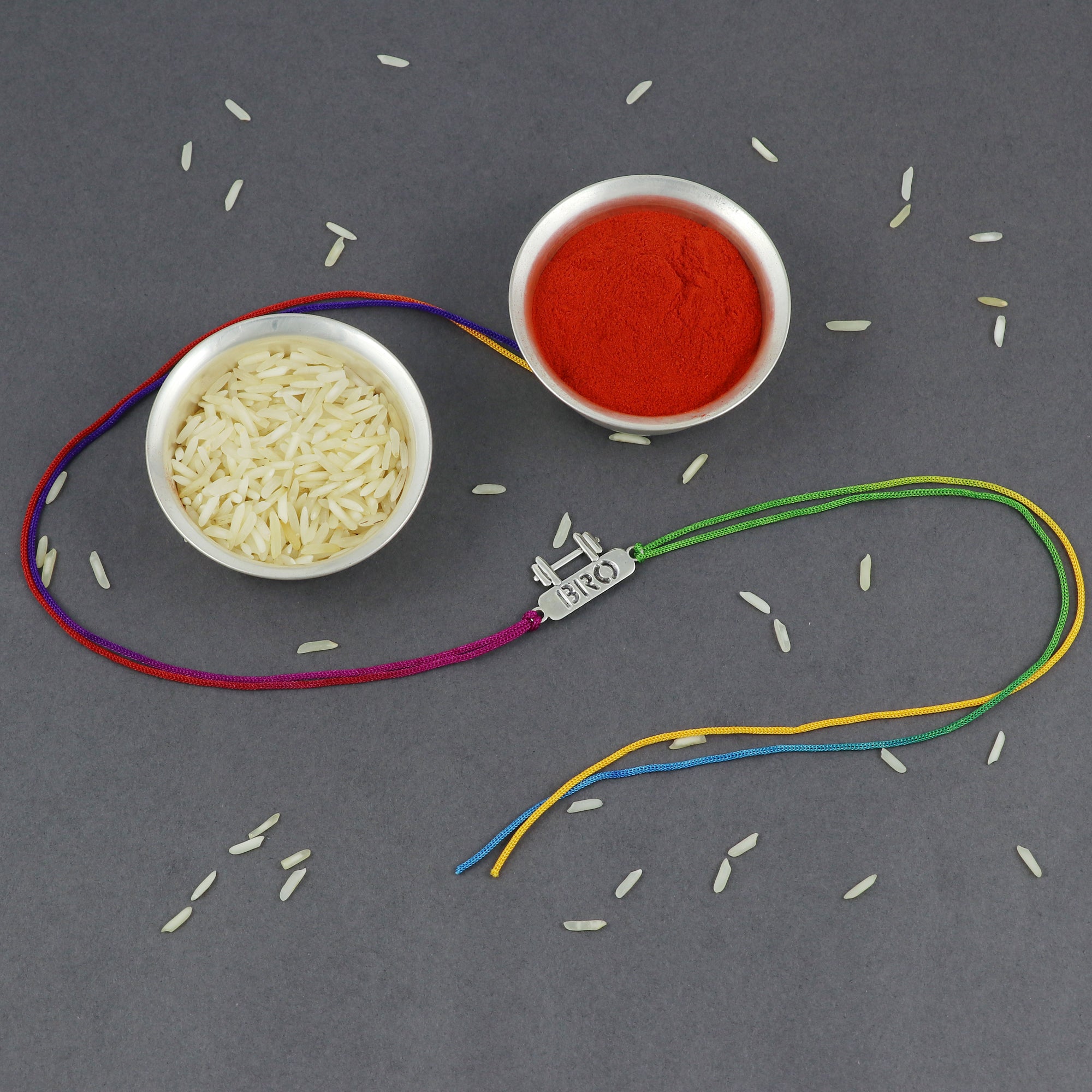 Sterling Silver Thread Gym Bro Bracelet Rakhi
